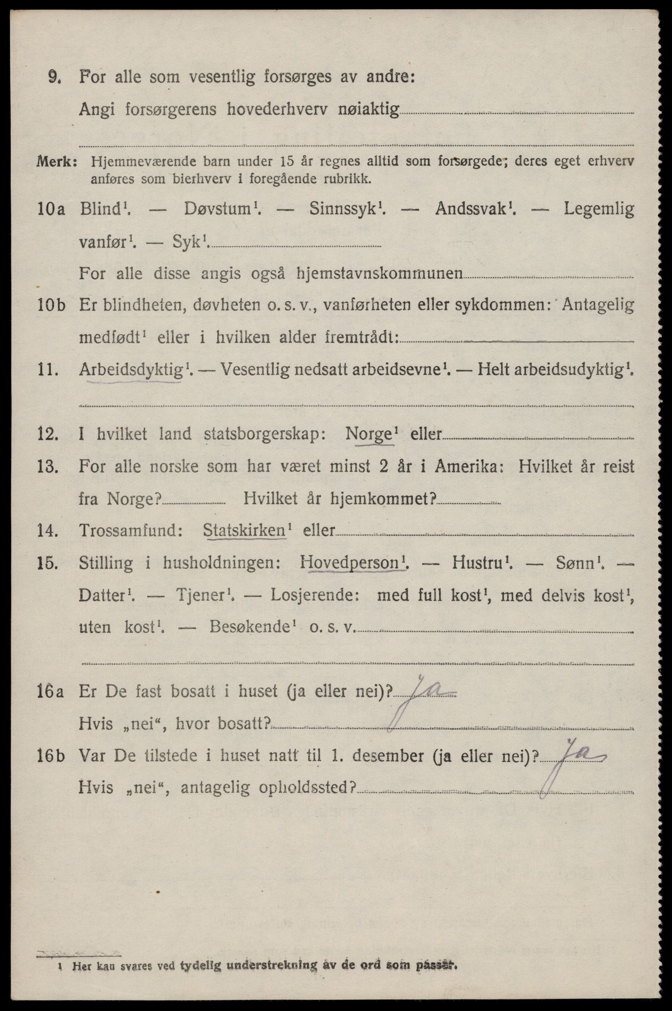 SAST, 1920 census for Tysvær, 1920, p. 1343