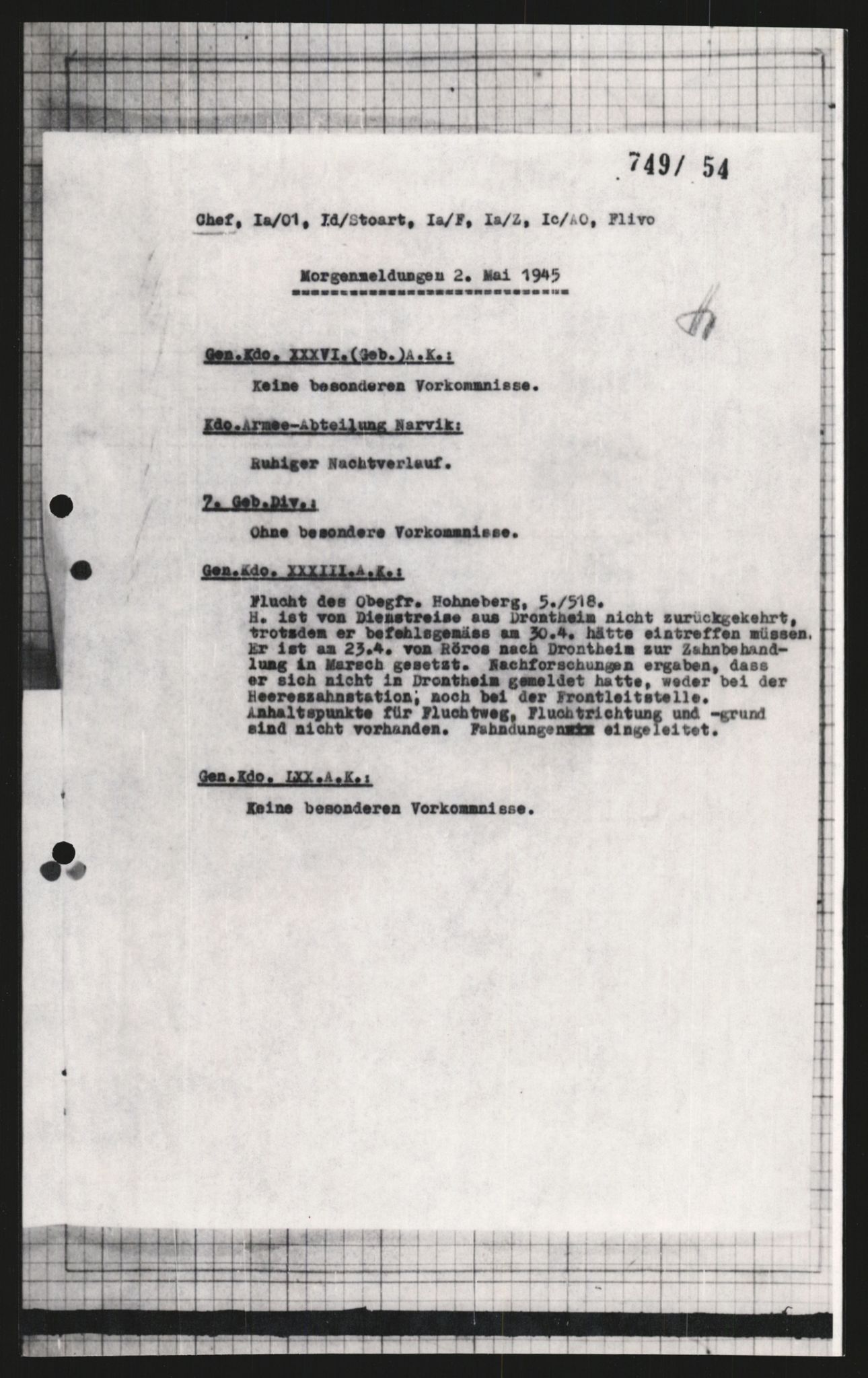 Forsvarets Overkommando. 2 kontor. Arkiv 11.4. Spredte tyske arkivsaker, AV/RA-RAFA-7031/D/Dar/Dara/L0009: Krigsdagbøker for 20. Gebirgs-Armee-Oberkommando (AOK 20), 1940-1945, p. 545