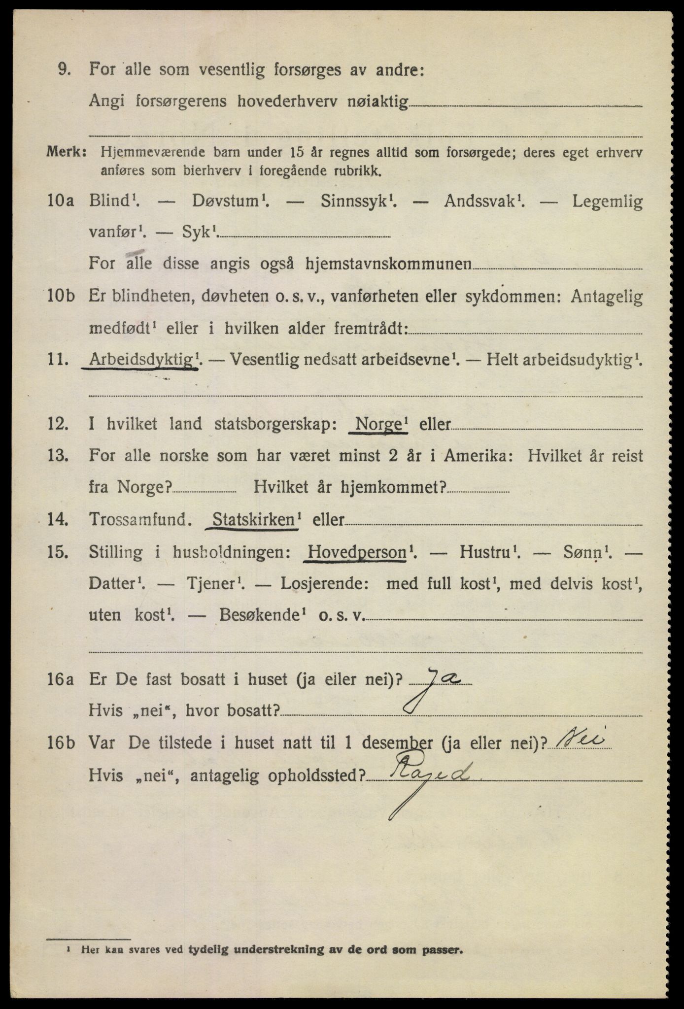 SAKO, 1920 census for Øvre Sandsvær, 1920, p. 3165
