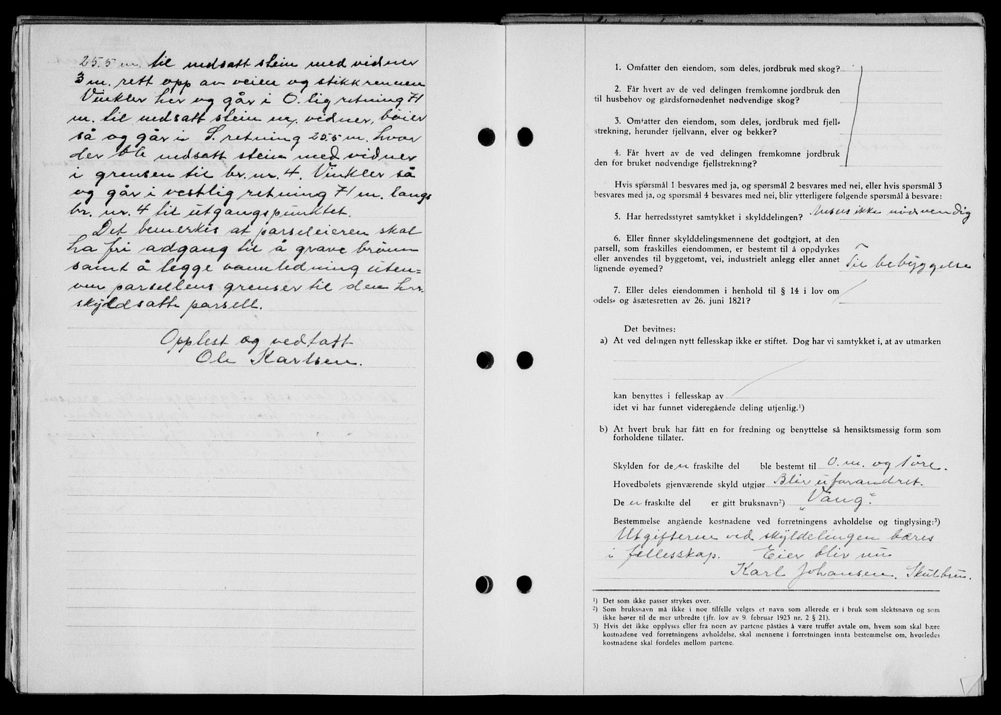 Lofoten sorenskriveri, SAT/A-0017/1/2/2C/L0014a: Mortgage book no. 14a, 1946-1946, Diary no: : 1115/1946