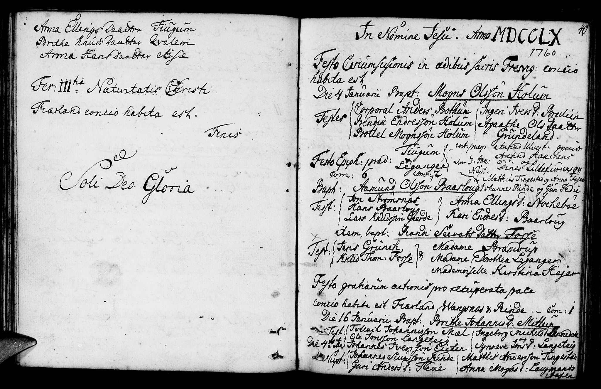 Leikanger sokneprestembete, AV/SAB-A-81001/H/Haa/Haaa/L0003: Parish register (official) no. A 3, 1756-1770, p. 40