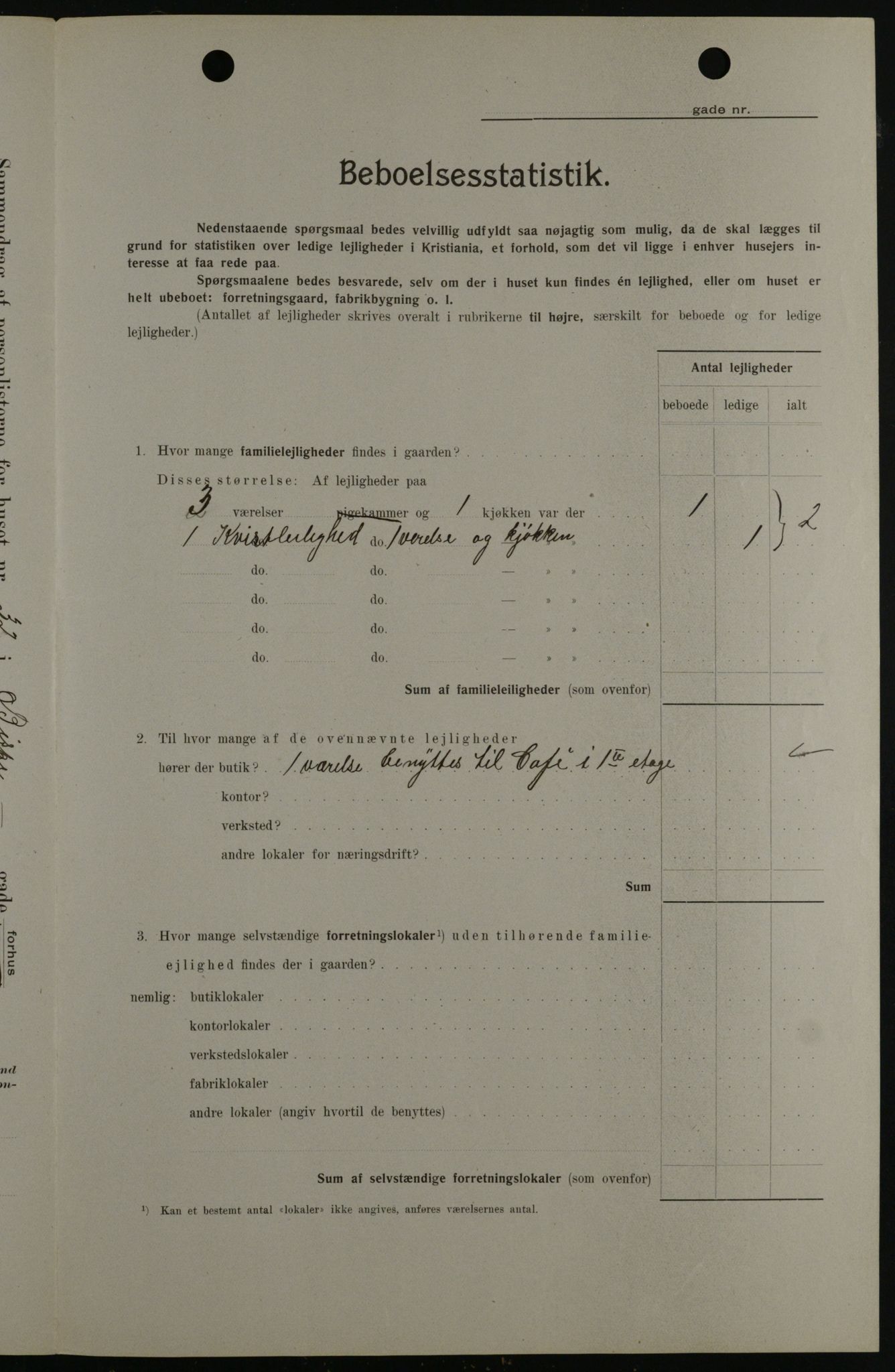 OBA, Municipal Census 1908 for Kristiania, 1908, p. 5348