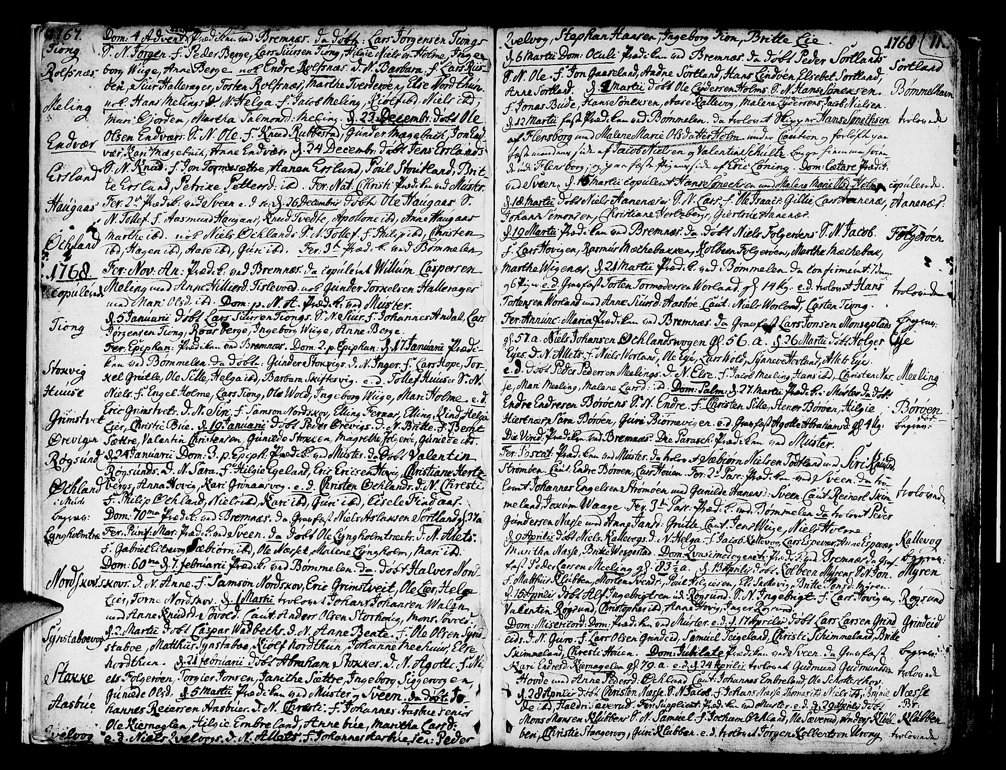 Finnås sokneprestembete, SAB/A-99925/H/Ha/Haa/Haaa/L0003: Parish register (official) no. A 3, 1765-1803, p. 11