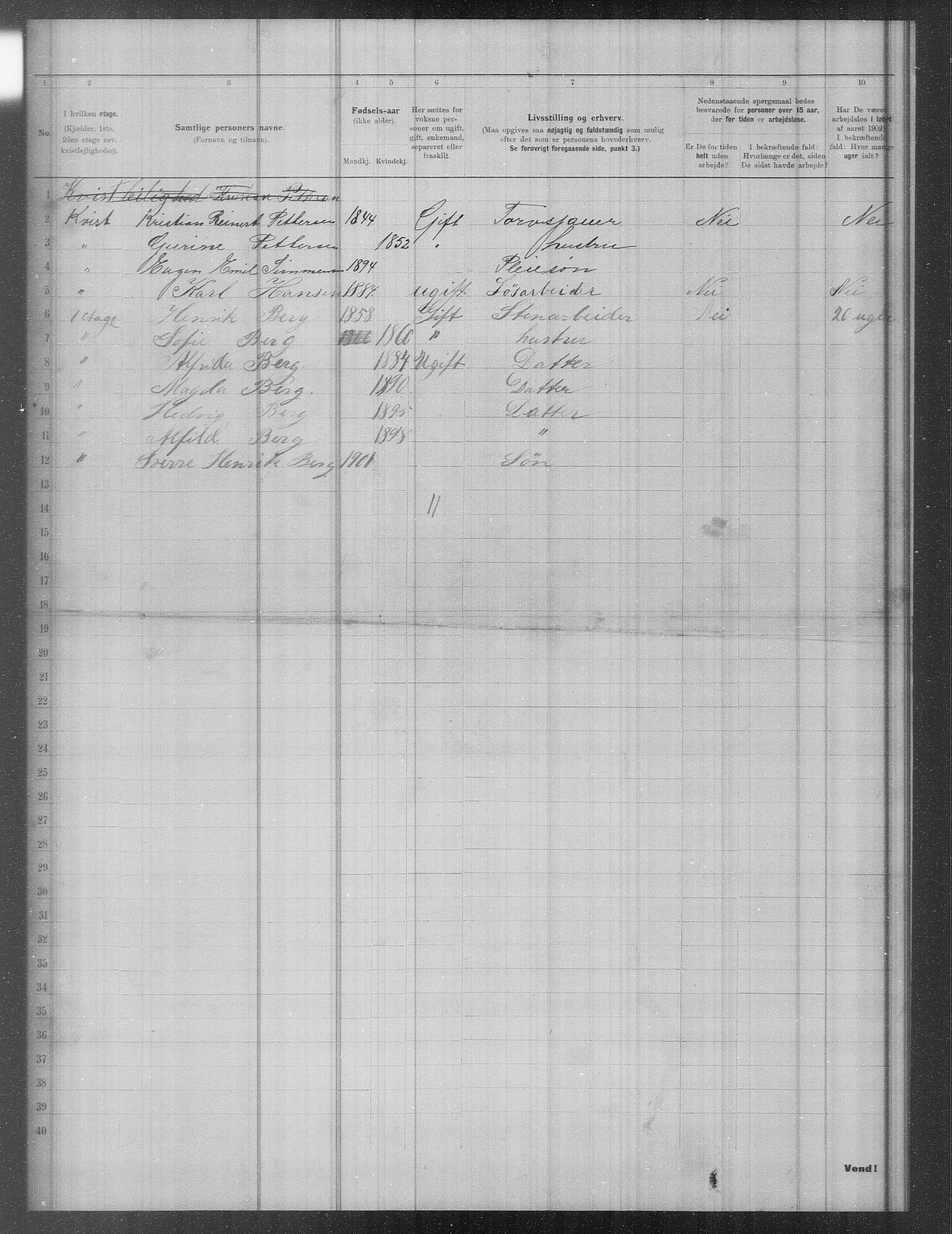 OBA, Municipal Census 1902 for Kristiania, 1902, p. 11108