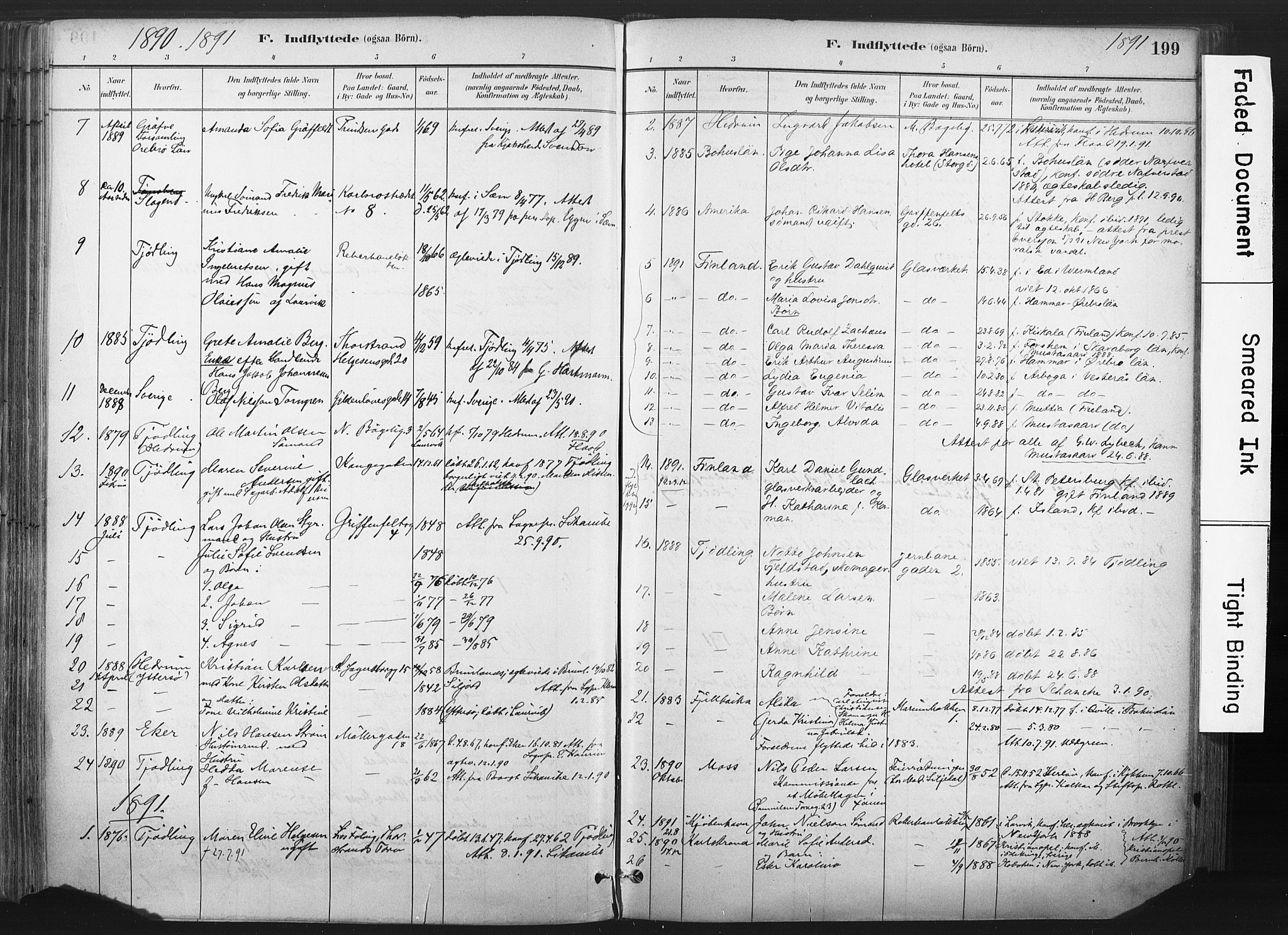 Larvik kirkebøker, SAKO/A-352/F/Fa/L0010: Parish register (official) no. I 10, 1884-1910, p. 199