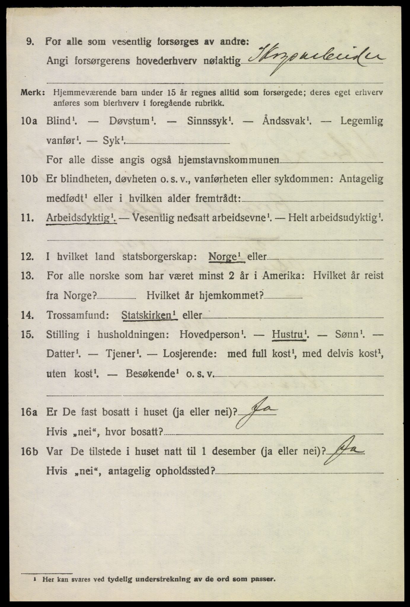 SAH, 1920 census for Ytre Rendal, 1920, p. 2072