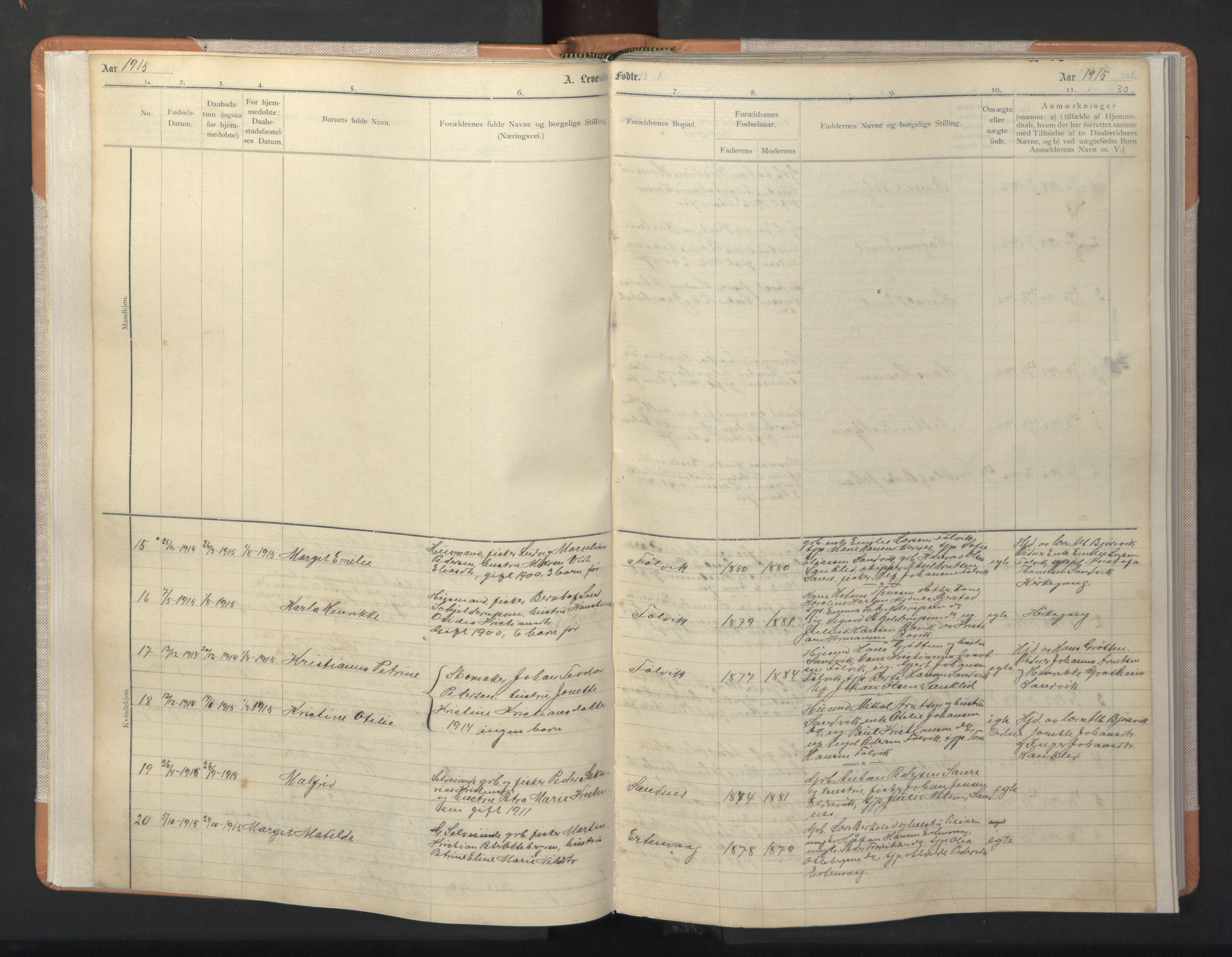 Ministerialprotokoller, klokkerbøker og fødselsregistre - Nordland, SAT/A-1459/806/L0117: Parish register (copy) no. 806C01, 1905-1957, p. 30