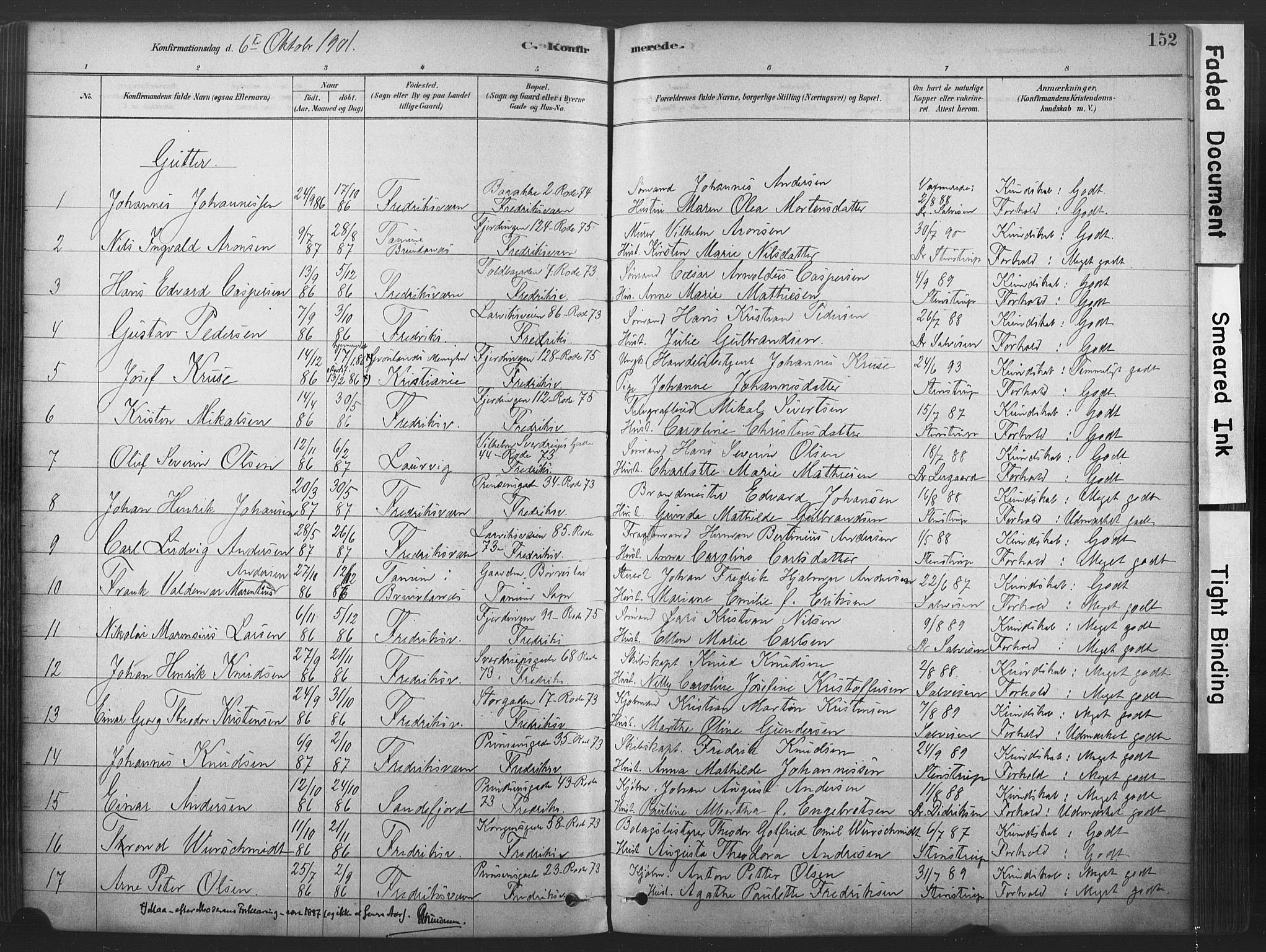 Stavern kirkebøker, SAKO/A-318/F/Fa/L0008: Parish register (official) no. 8, 1878-1905, p. 152