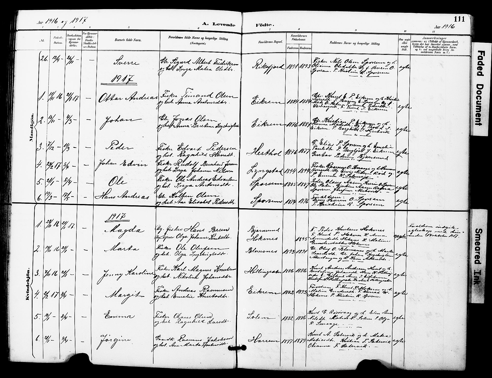 Ministerialprotokoller, klokkerbøker og fødselsregistre - Møre og Romsdal, SAT/A-1454/560/L0725: Parish register (copy) no. 560C02, 1895-1930, p. 111
