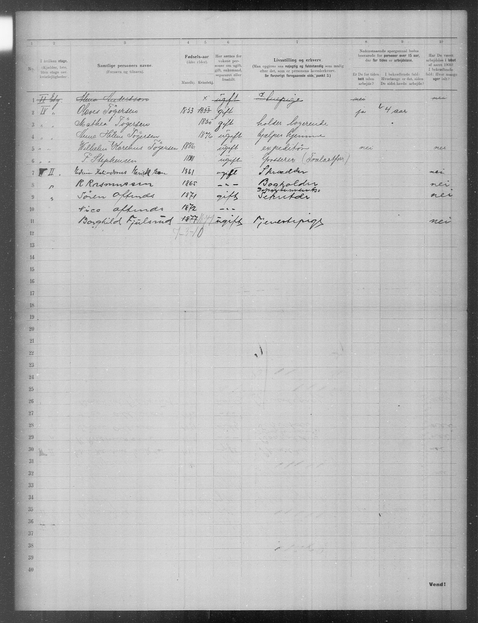 OBA, Municipal Census 1903 for Kristiania, 1903, p. 13543