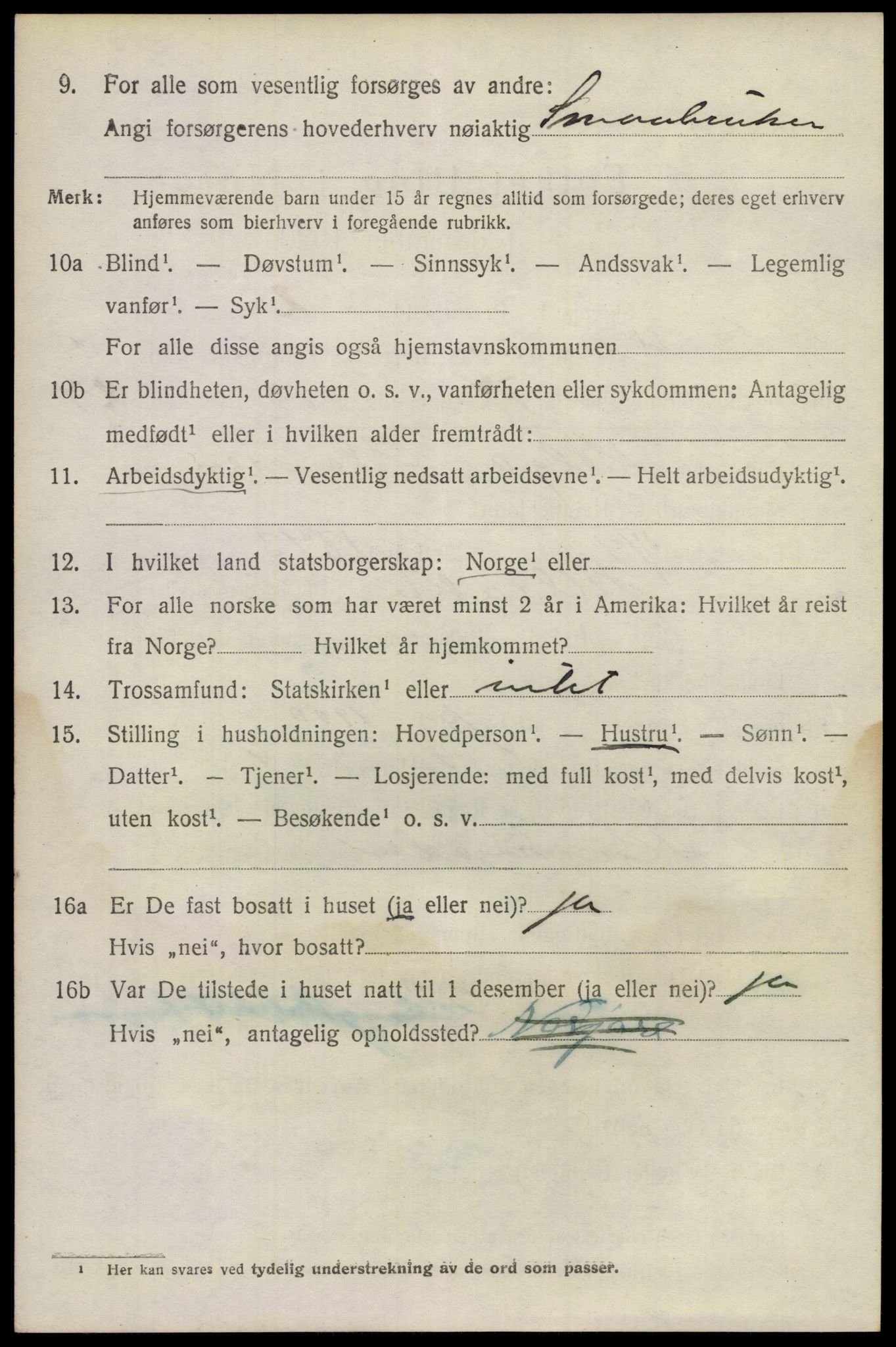SAKO, 1920 census for Hurum, 1920, p. 4599