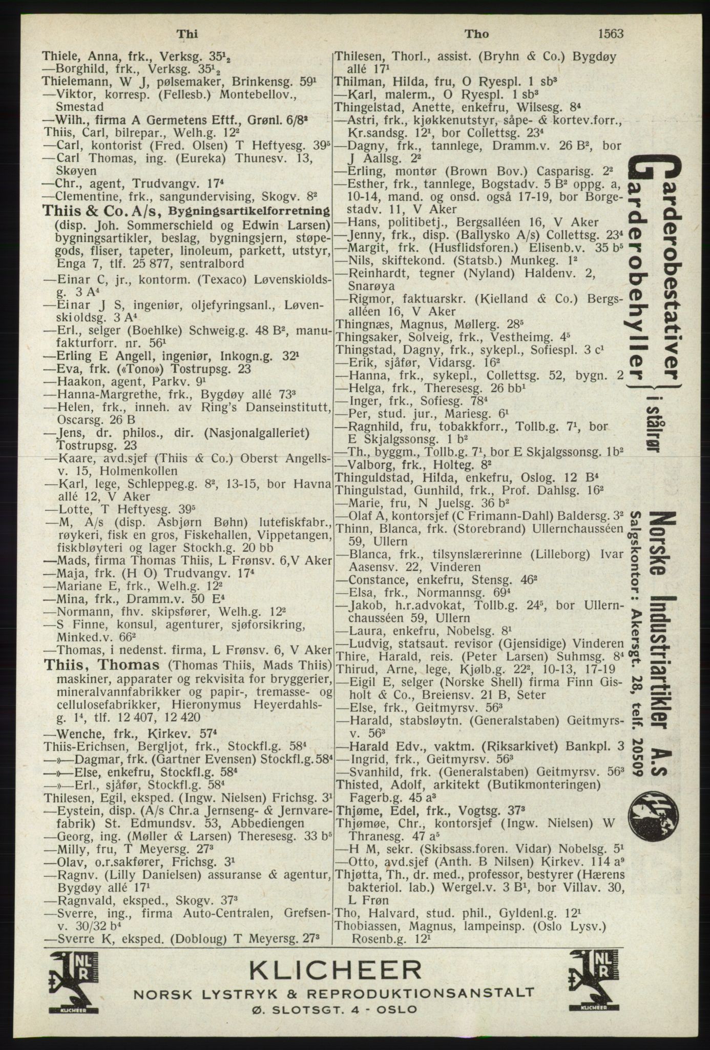 Kristiania/Oslo adressebok, PUBL/-, 1940, p. 1581