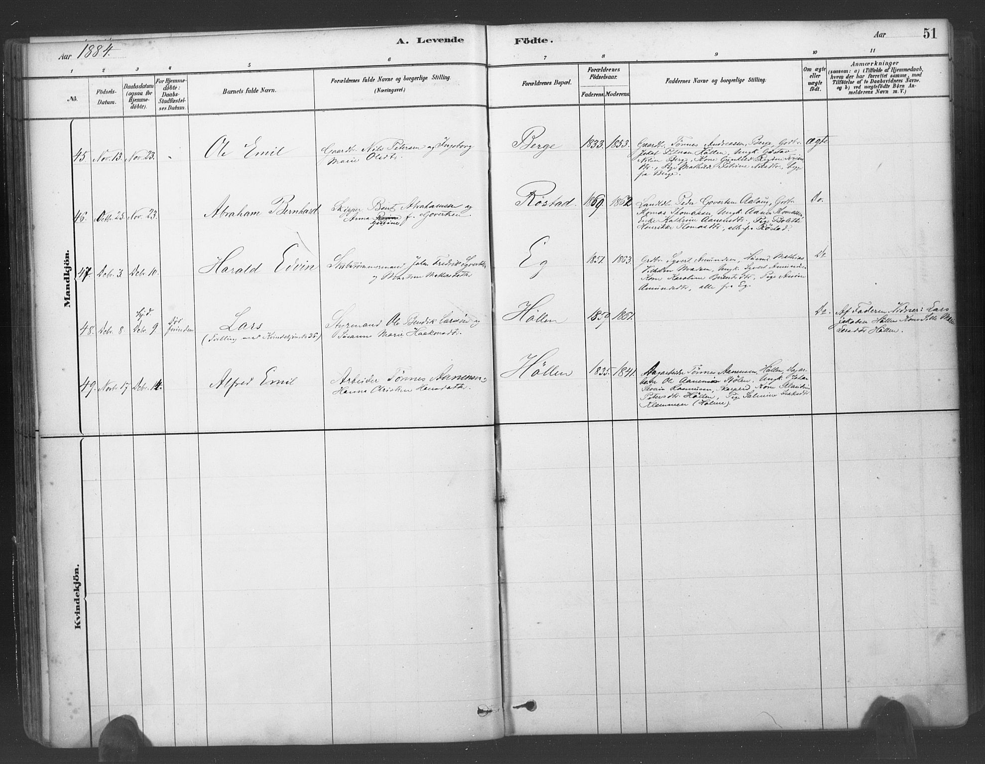 Søgne sokneprestkontor, SAK/1111-0037/F/Fa/Fab/L0012: Parish register (official) no. A 12, 1880-1891, p. 51