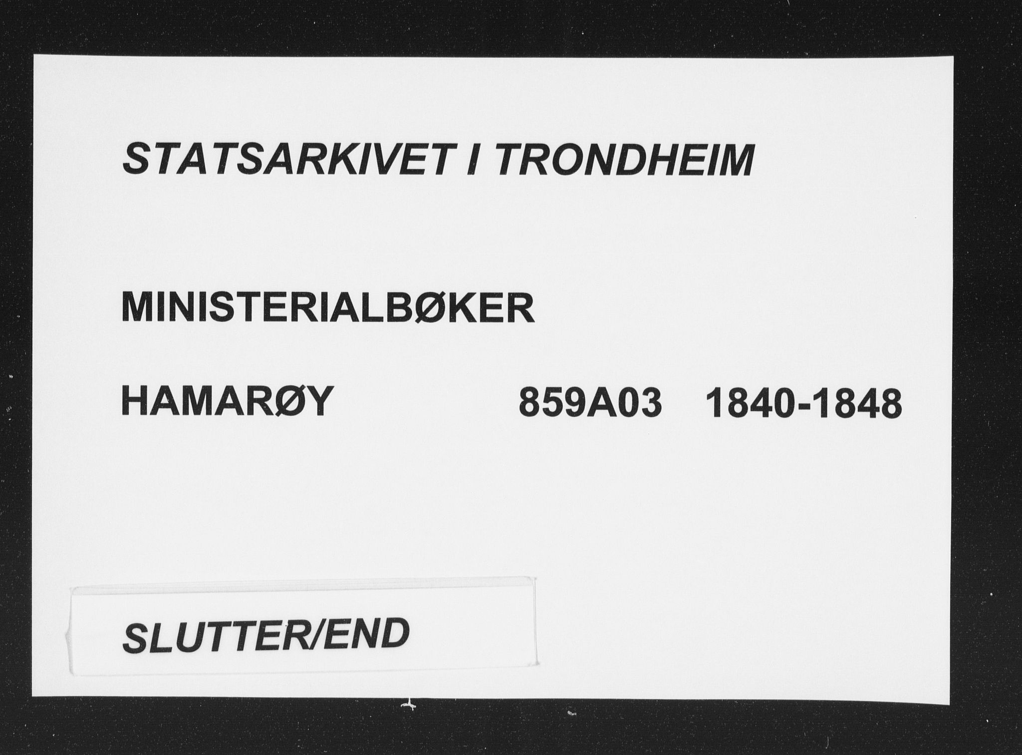 Ministerialprotokoller, klokkerbøker og fødselsregistre - Nordland, AV/SAT-A-1459/859/L0843: Parish register (official) no. 859A03, 1840-1848