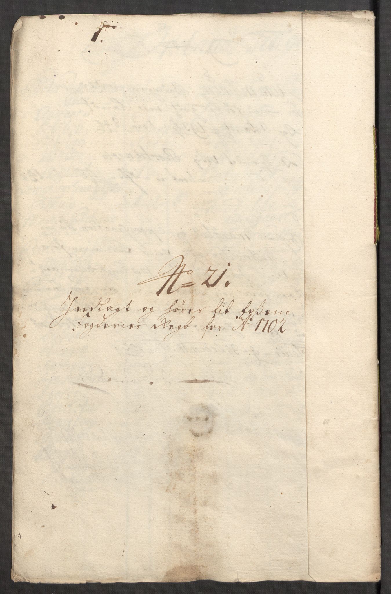 Rentekammeret inntil 1814, Reviderte regnskaper, Fogderegnskap, AV/RA-EA-4092/R57/L3855: Fogderegnskap Fosen, 1702-1703, p. 179