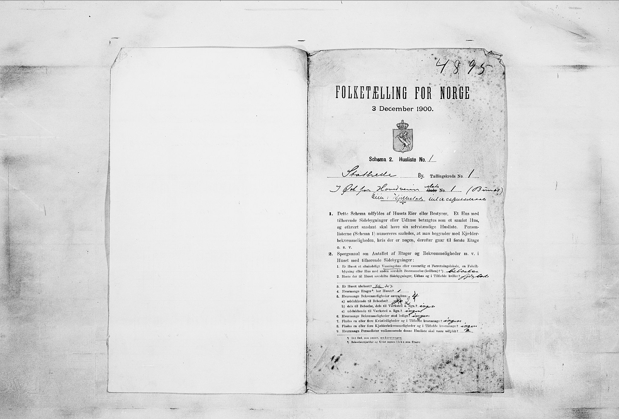 SAKO, 1900 census for Stathelle, 1900, p. 10