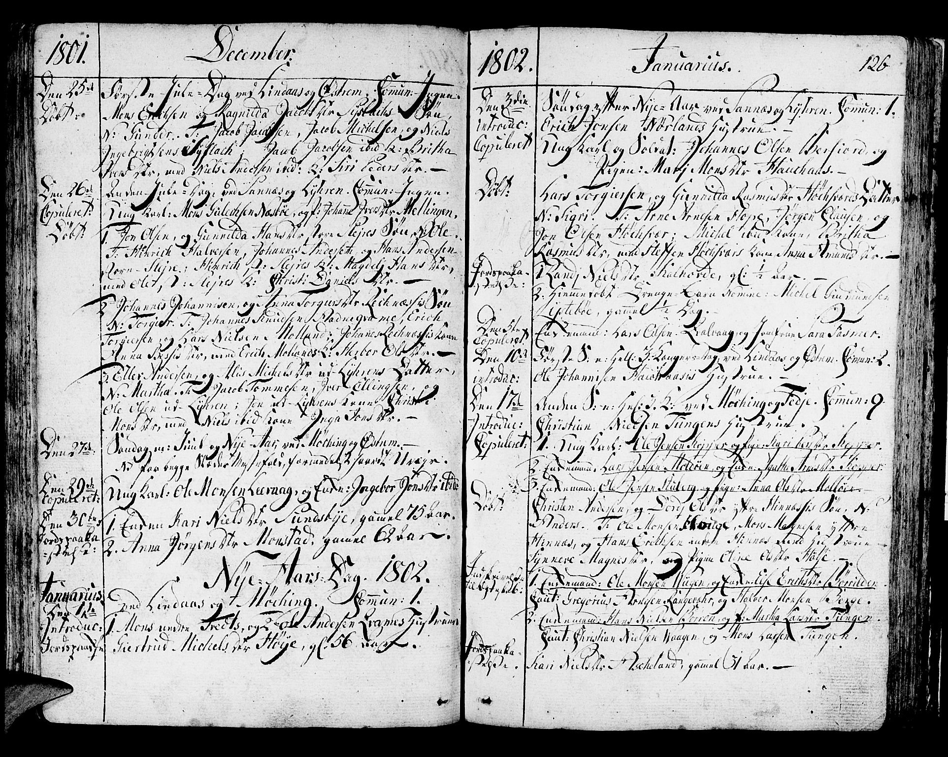 Lindås Sokneprestembete, AV/SAB-A-76701/H/Haa/Haaa/L0005: Parish register (official) no. A 5, 1791-1813, p. 126