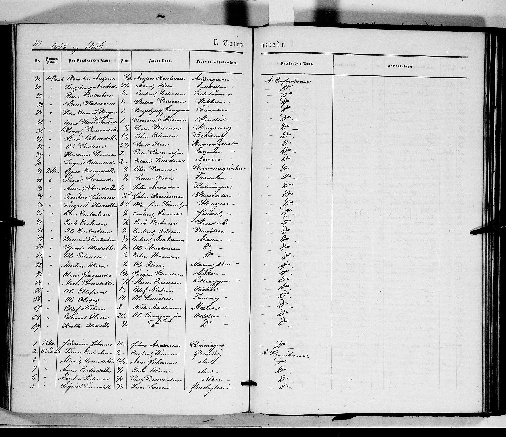 Tynset prestekontor, SAH/PREST-058/H/Ha/Haa/L0021: Parish register (official) no. 21, 1863-1879, p. 410