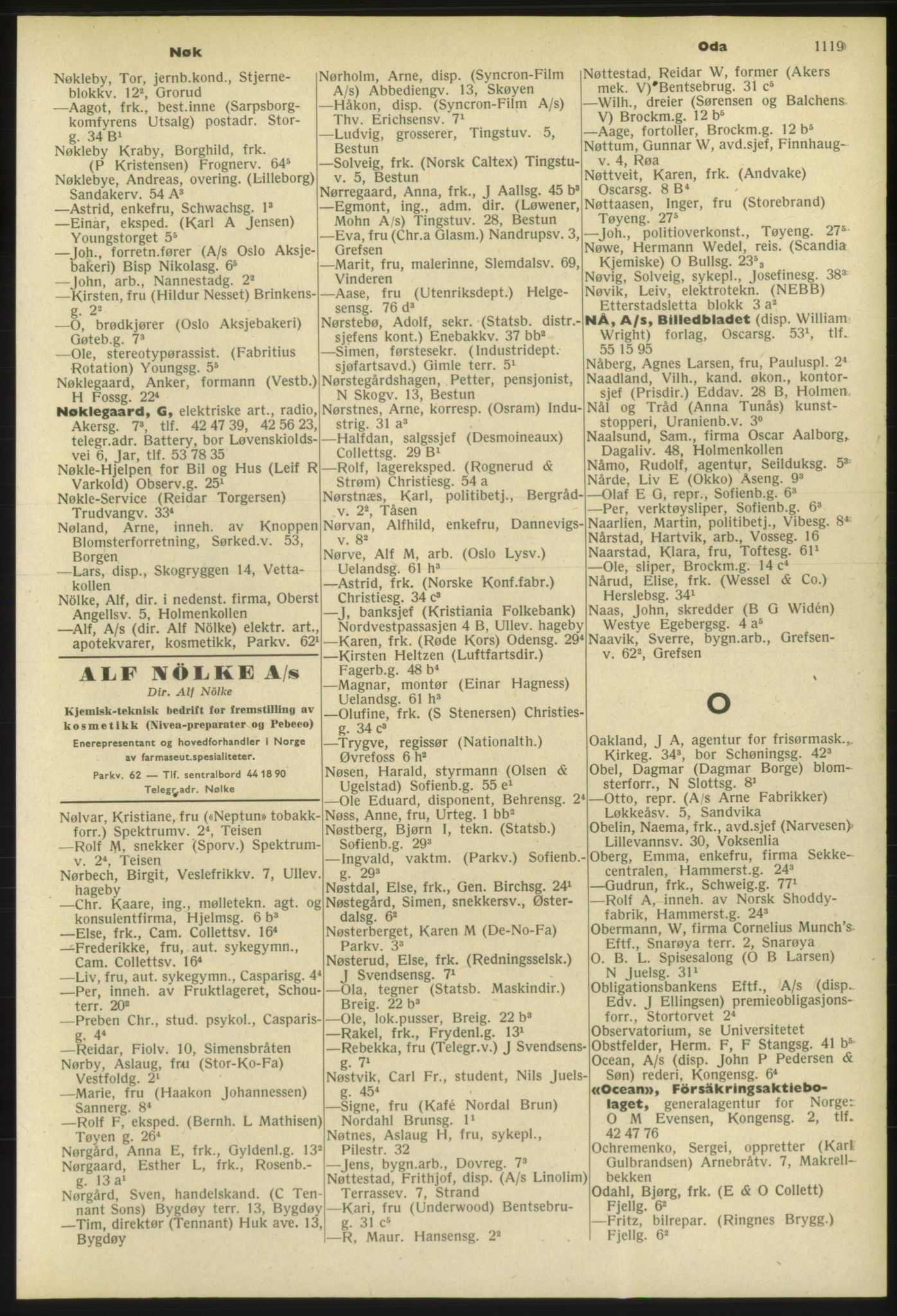 Kristiania/Oslo adressebok, PUBL/-, 1953, p. 1119