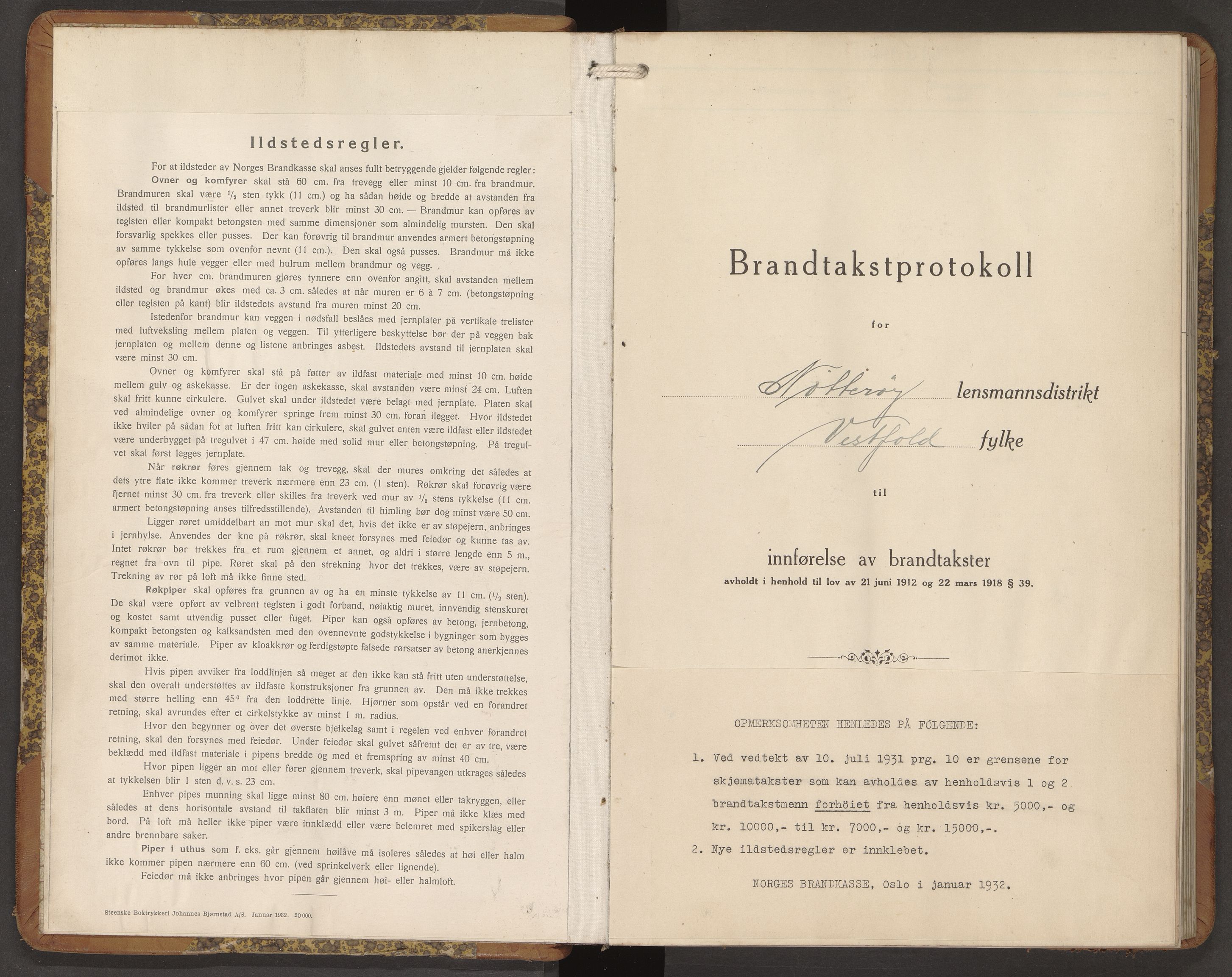 Nøtterøy lensmannskontor, AV/SAKO-A-540/Y/Yg/Ygb/L0009: Skjematakstprotokoll, 1932-1935