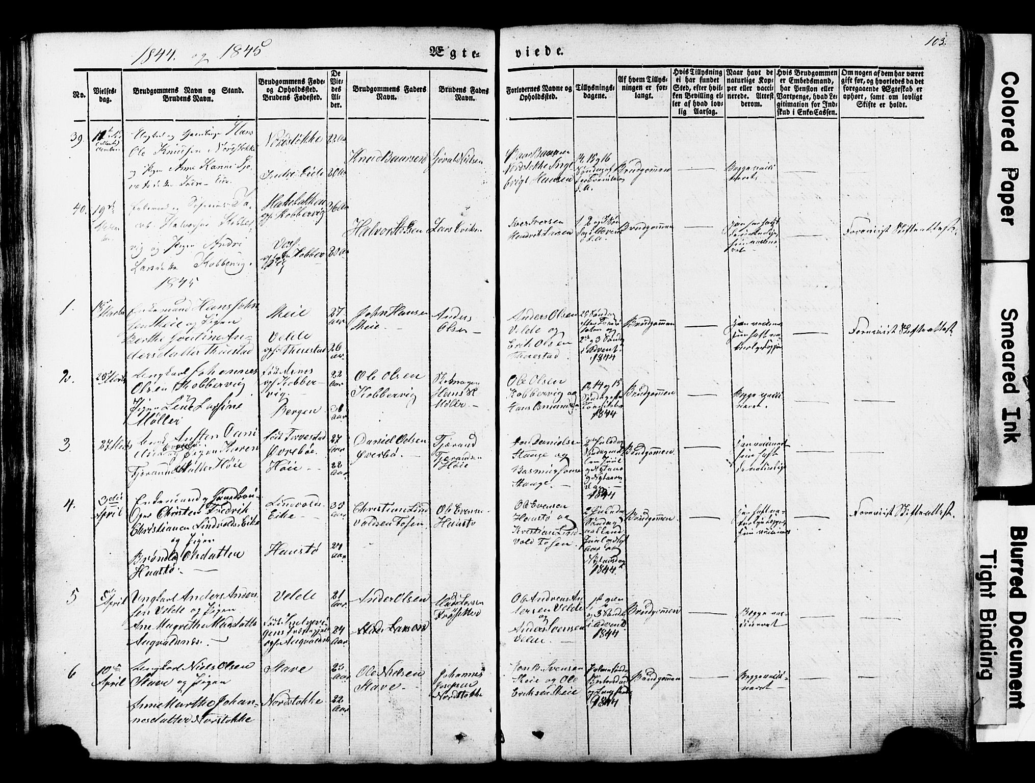 Avaldsnes sokneprestkontor, SAST/A -101851/H/Ha/Haa/L0007: Parish register (official) no. A 7, 1841-1853, p. 103
