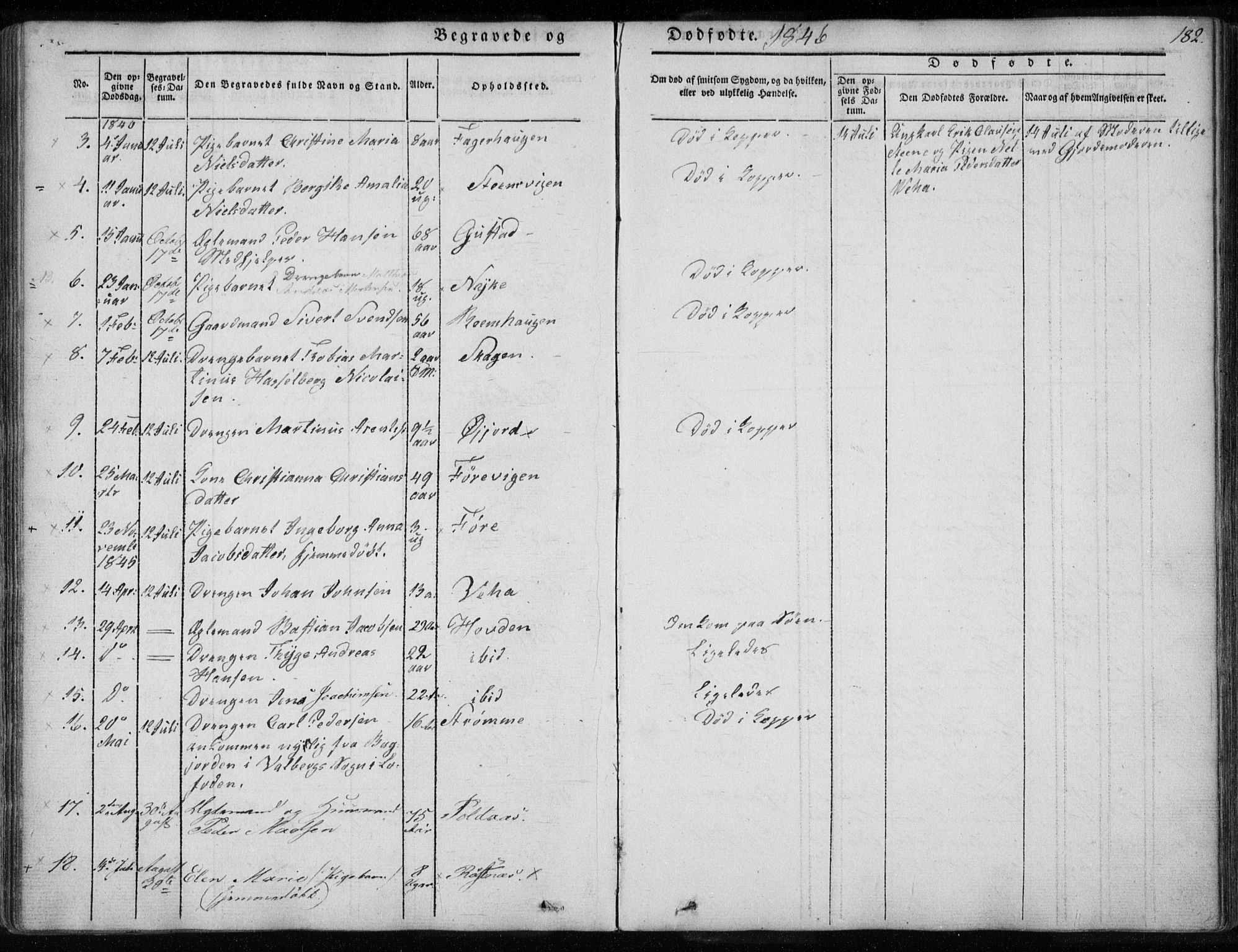 Ministerialprotokoller, klokkerbøker og fødselsregistre - Nordland, AV/SAT-A-1459/891/L1299: Parish register (official) no. 891A04, 1841-1856, p. 182