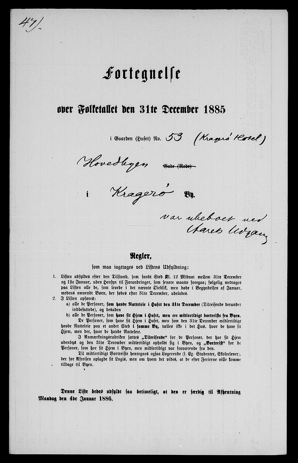 SAKO, 1885 census for 0801 Kragerø, 1885, p. 1129