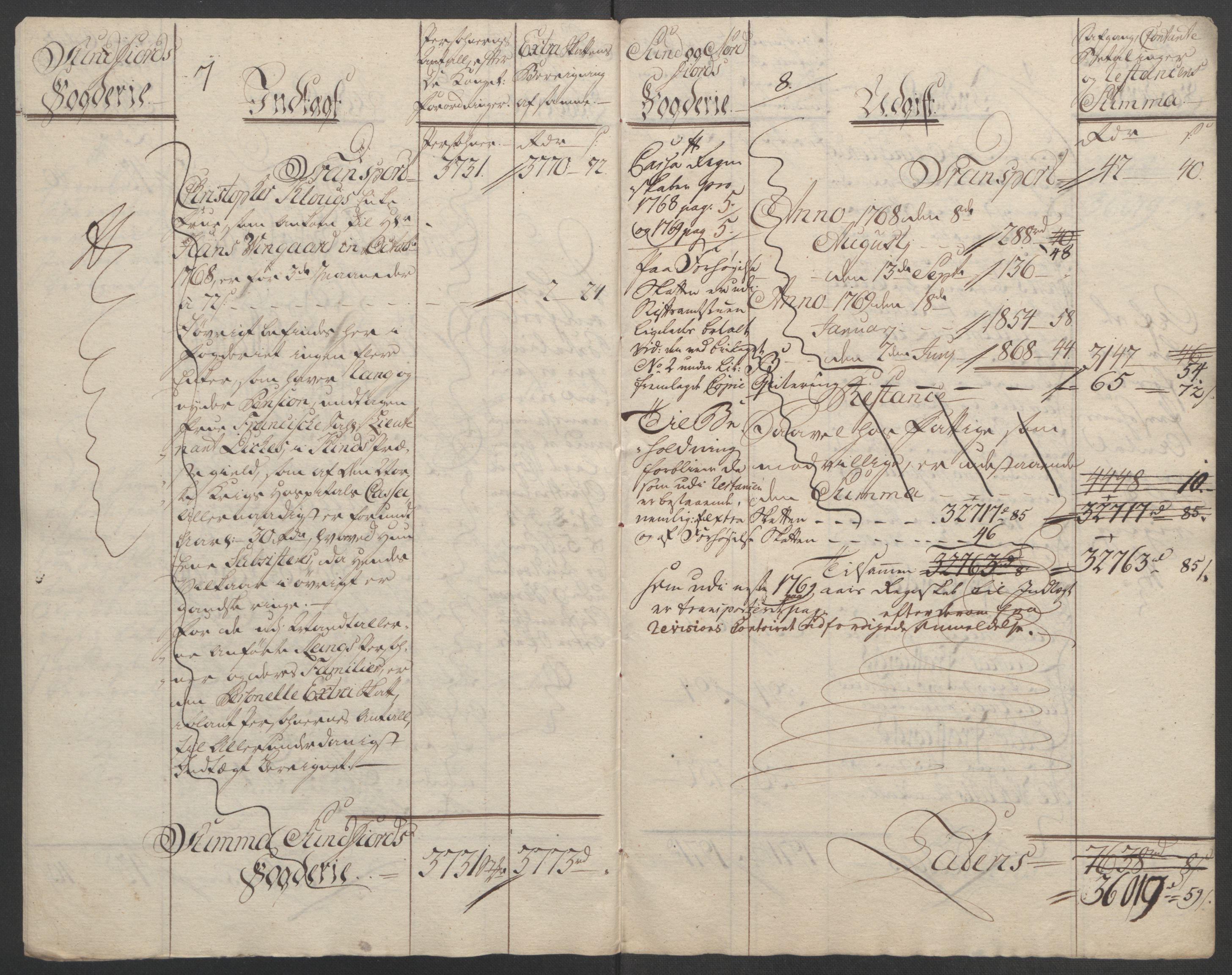 Rentekammeret inntil 1814, Reviderte regnskaper, Fogderegnskap, AV/RA-EA-4092/R53/L3550: Ekstraskatten Sunn- og Nordfjord, 1762-1771, p. 202