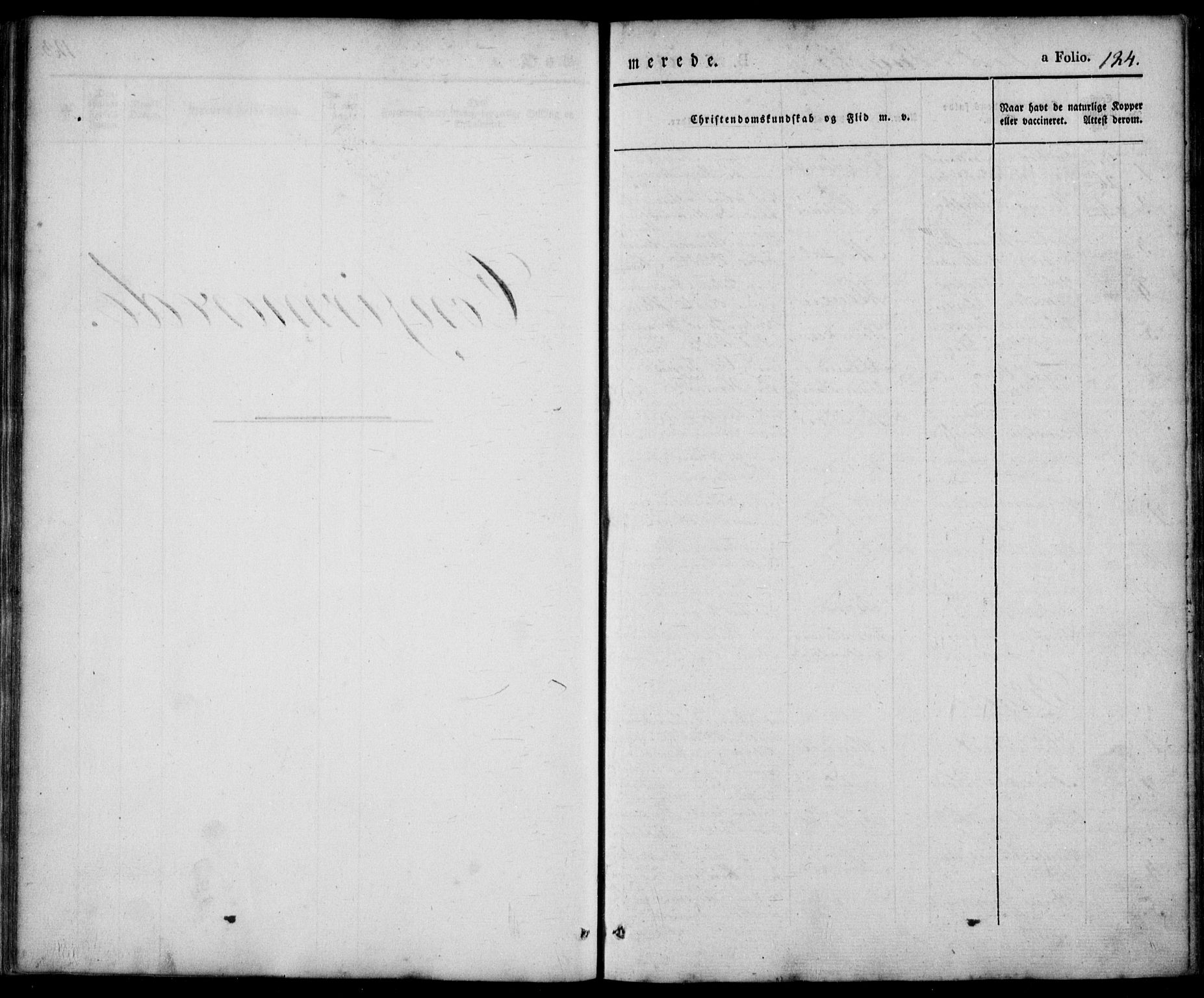 Mandal sokneprestkontor, SAK/1111-0030/F/Fa/Faa/L0012: Parish register (official) no. A 12, 1840-1847, p. 124