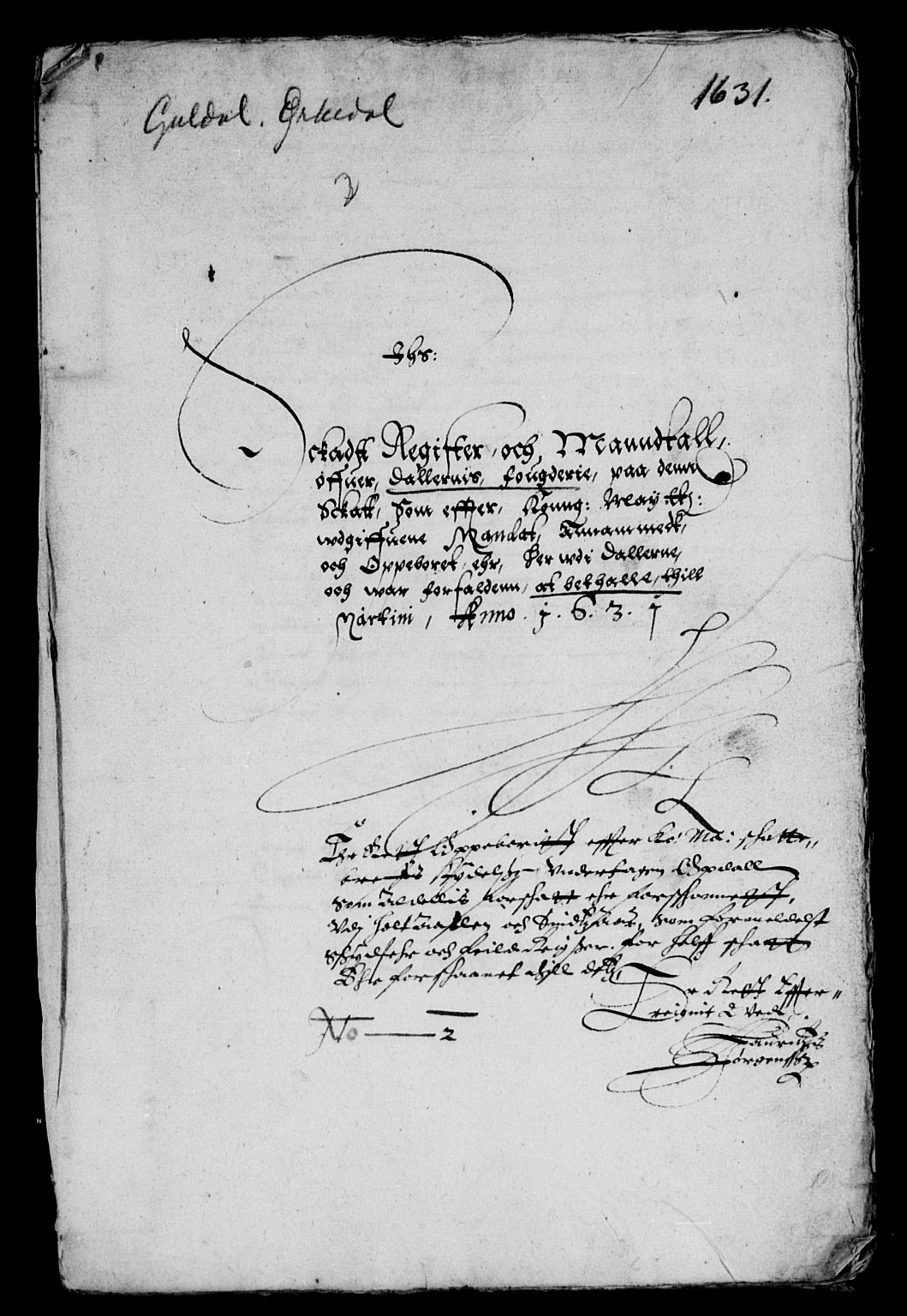 Rentekammeret inntil 1814, Reviderte regnskaper, Lensregnskaper, AV/RA-EA-5023/R/Rb/Rbw/L0048: Trondheim len, 1631-1632