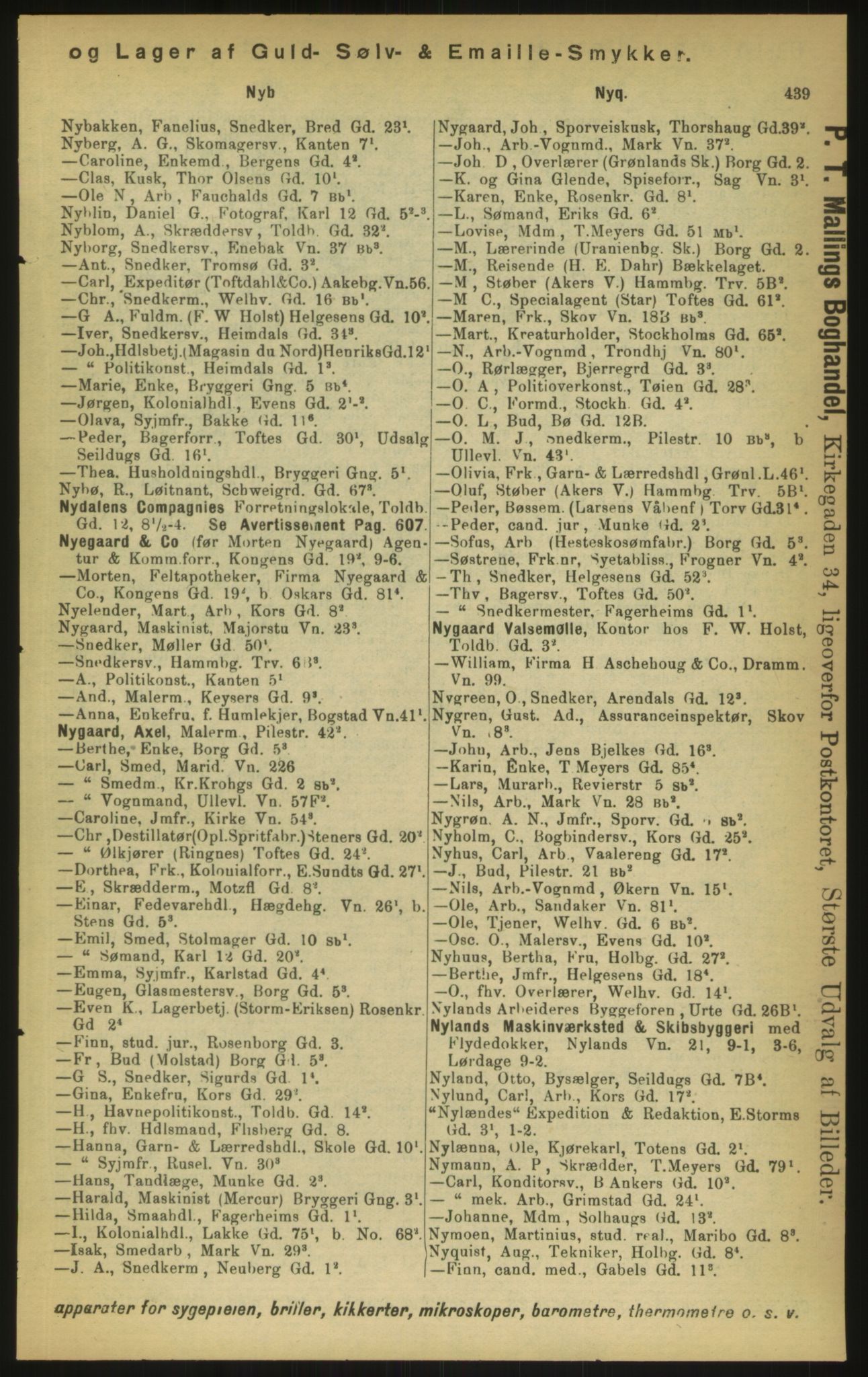 Kristiania/Oslo adressebok, PUBL/-, 1897, p. 439
