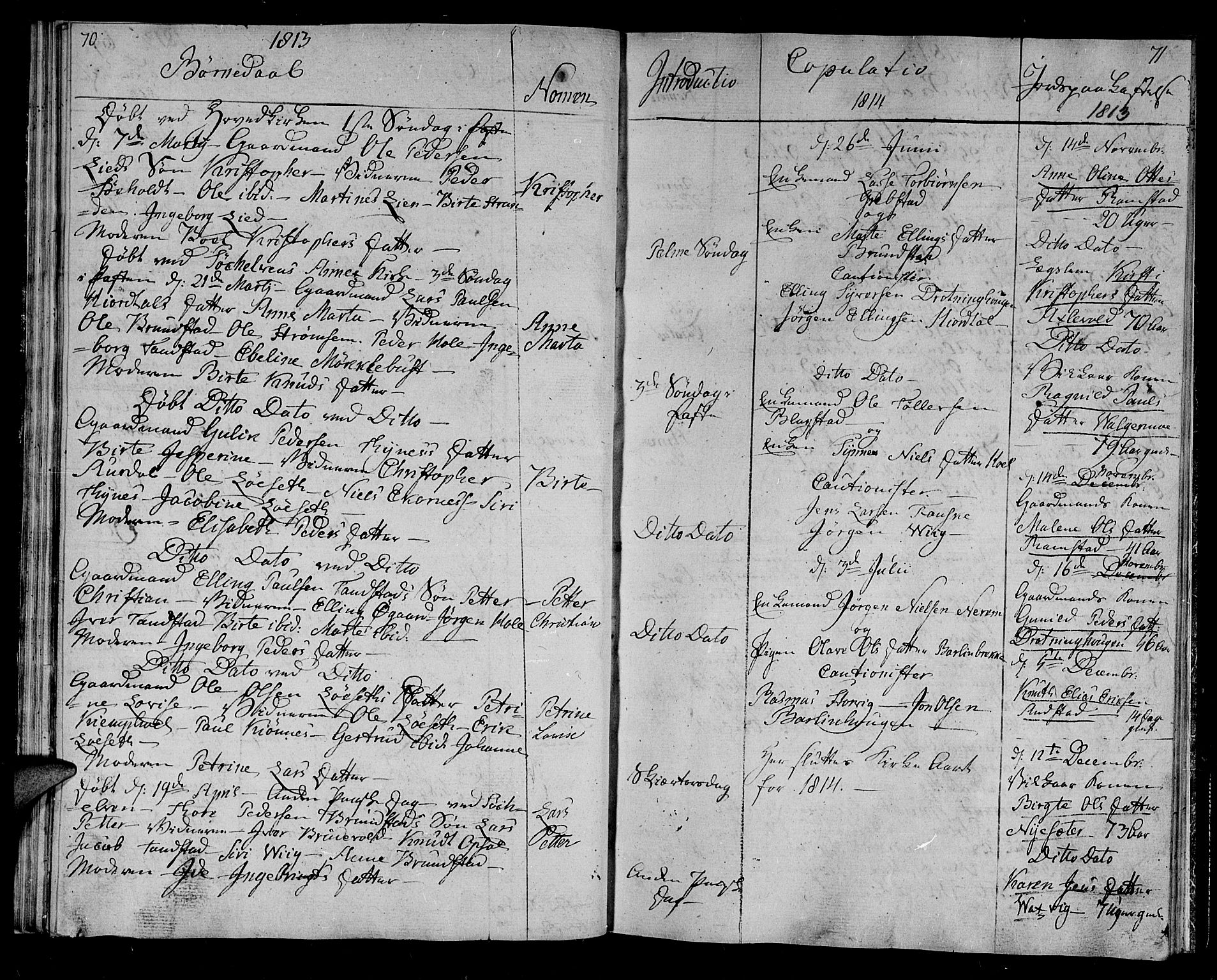 Ministerialprotokoller, klokkerbøker og fødselsregistre - Møre og Romsdal, AV/SAT-A-1454/522/L0309: Parish register (official) no. 522A04, 1810-1816, p. 70-71