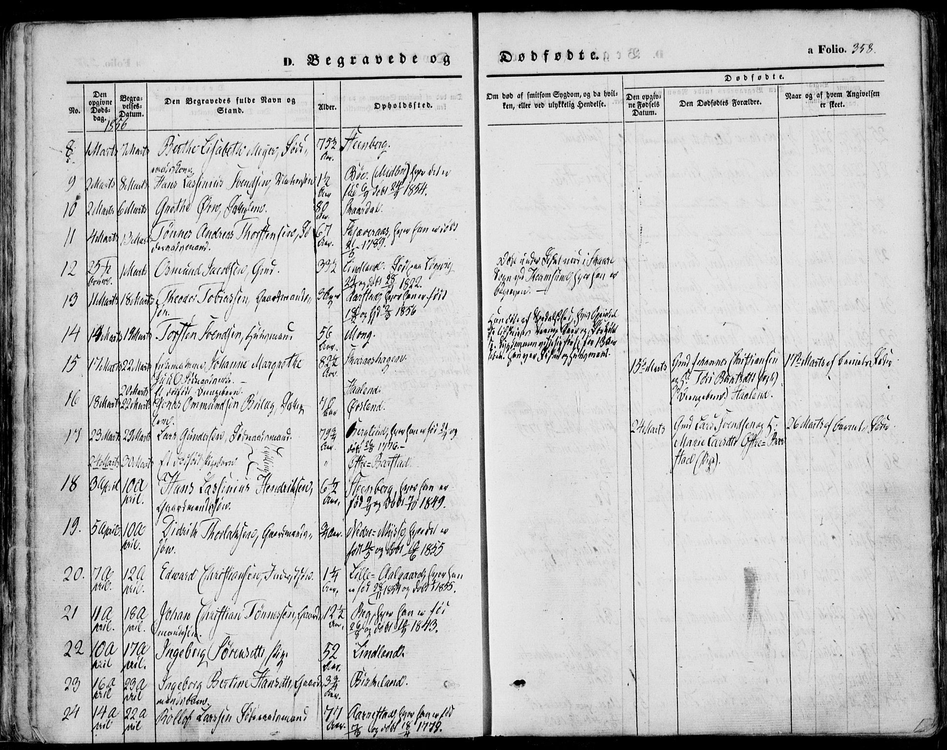 Sokndal sokneprestkontor, SAST/A-101808: Parish register (official) no. A 8.2, 1842-1857, p. 358