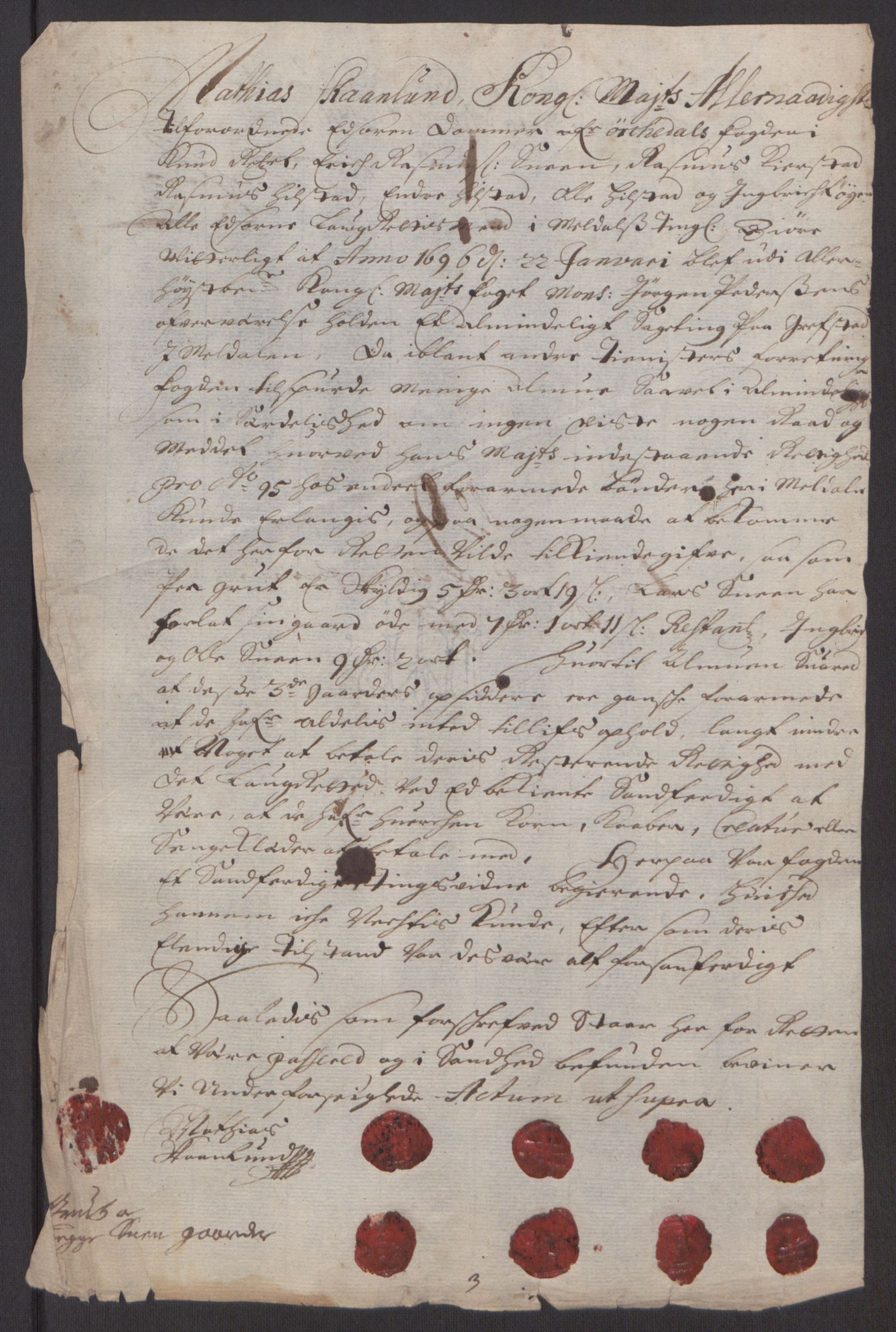 Rentekammeret inntil 1814, Reviderte regnskaper, Fogderegnskap, AV/RA-EA-4092/R60/L3945: Fogderegnskap Orkdal og Gauldal, 1695, p. 240