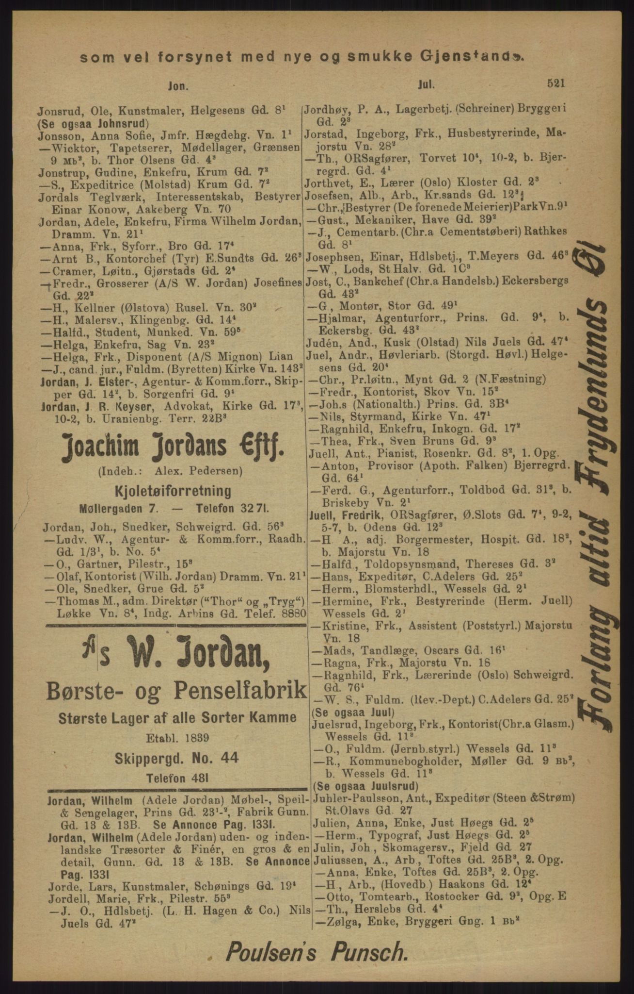 Kristiania/Oslo adressebok, PUBL/-, 1905, p. 521