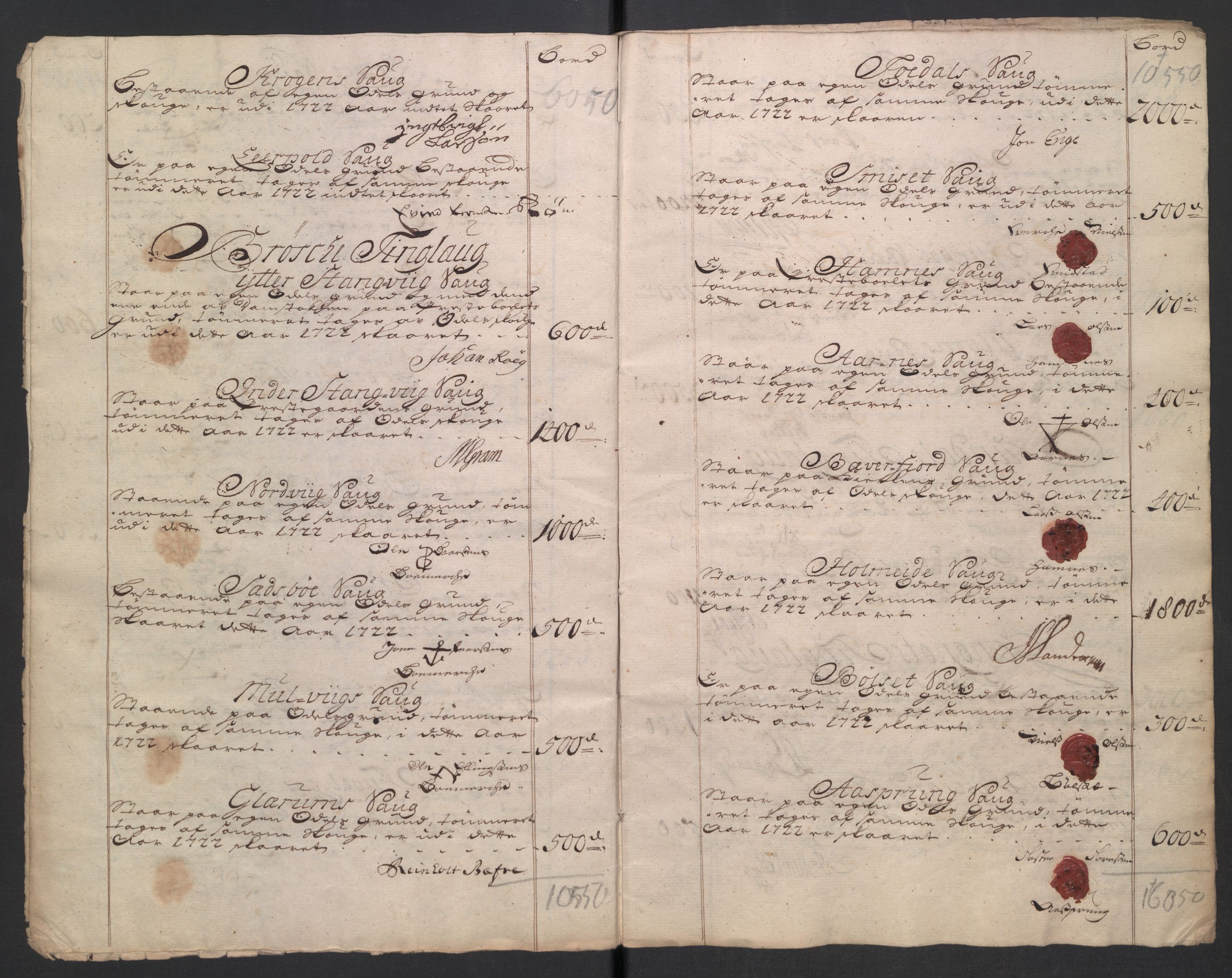 Rentekammeret inntil 1814, Reviderte regnskaper, Fogderegnskap, AV/RA-EA-4092/R56/L3755: Fogderegnskap Nordmøre, 1722, p. 126