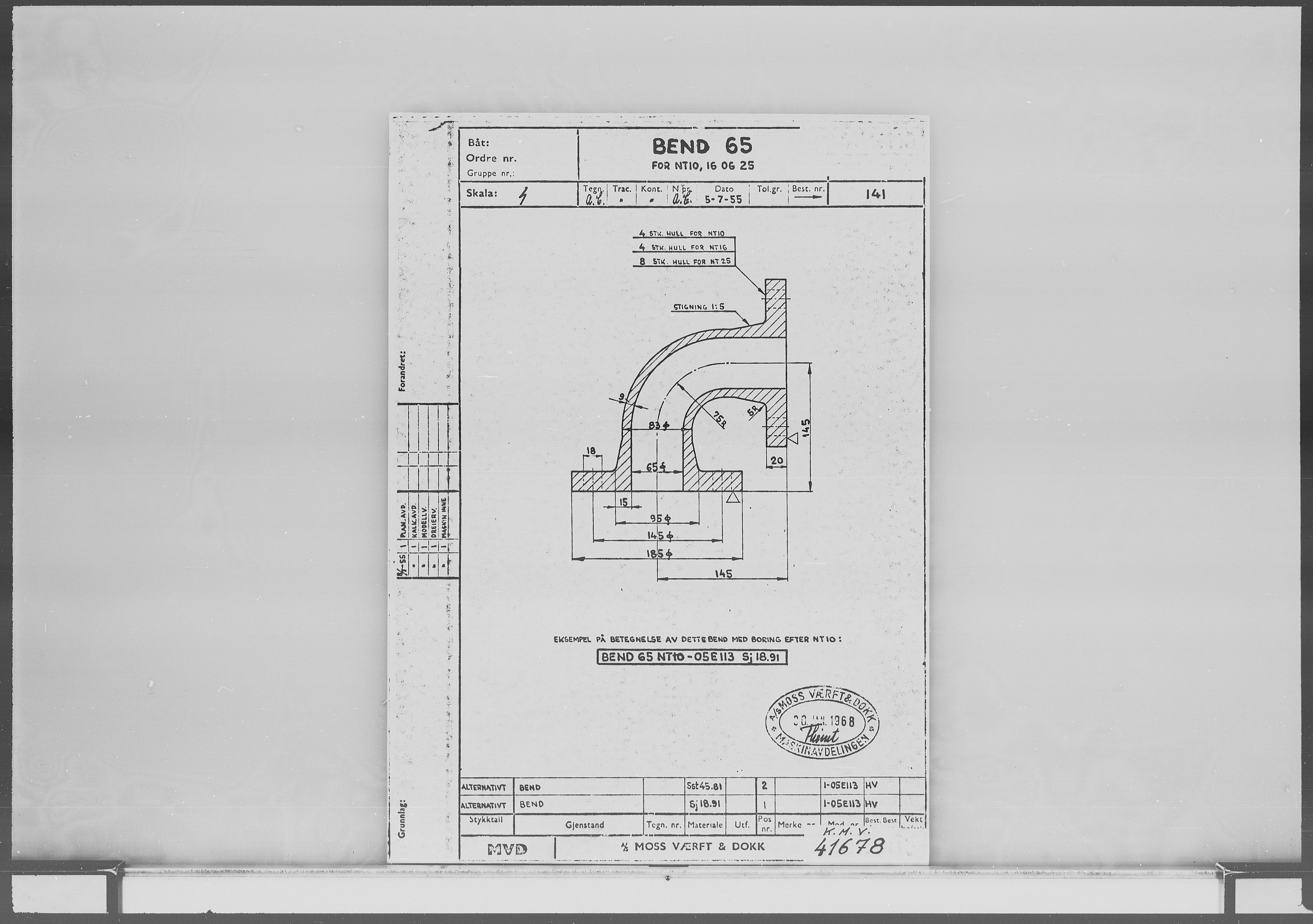 Kristiansand Mekaniske Verksted, AV/SAK-D/0612/G/Ga/L0007: 36 mm mikrofilmruller, reprofoto av skipstegninger, byggenr. 211-222, p. 58