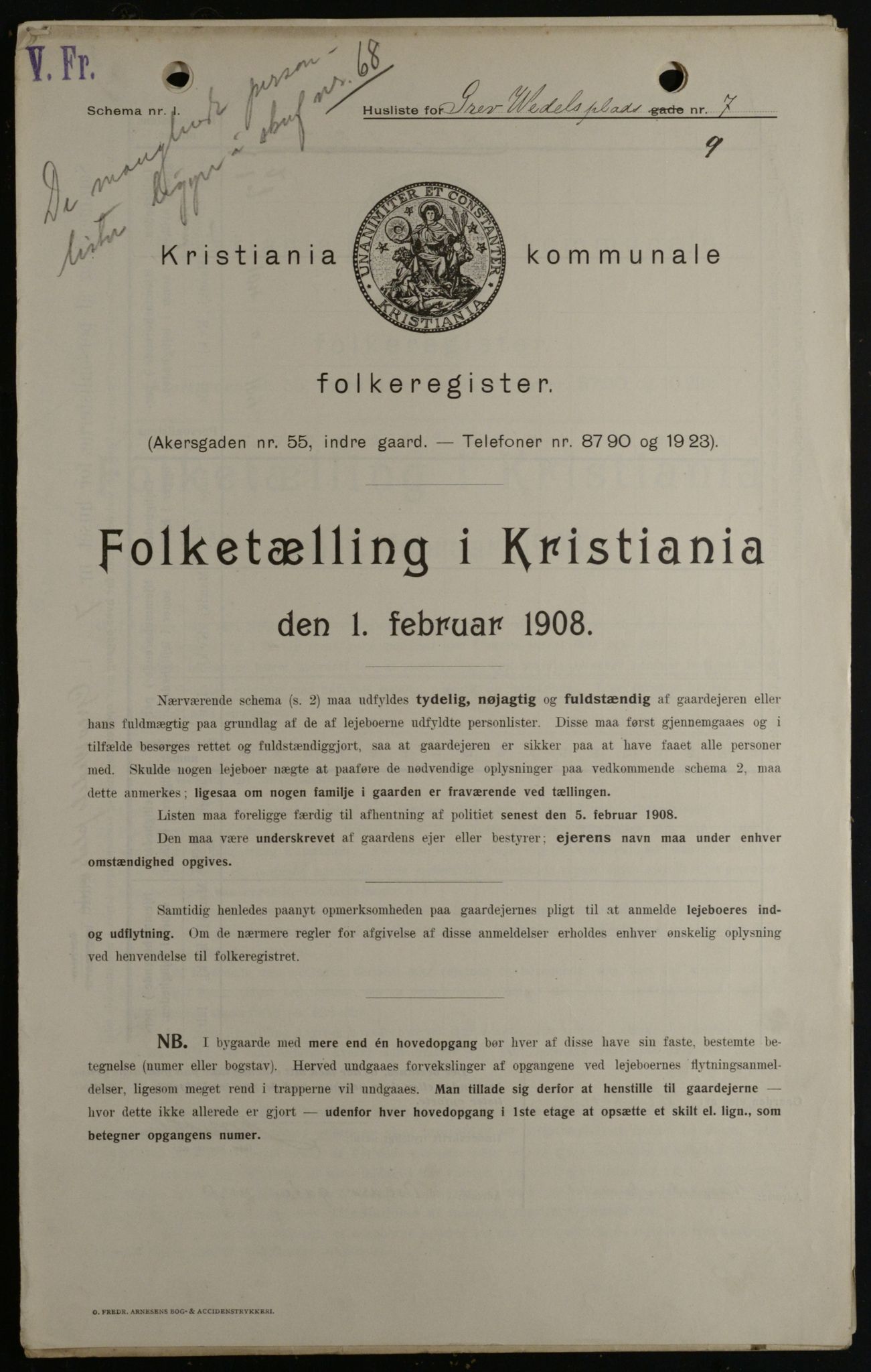 OBA, Municipal Census 1908 for Kristiania, 1908, p. 26937