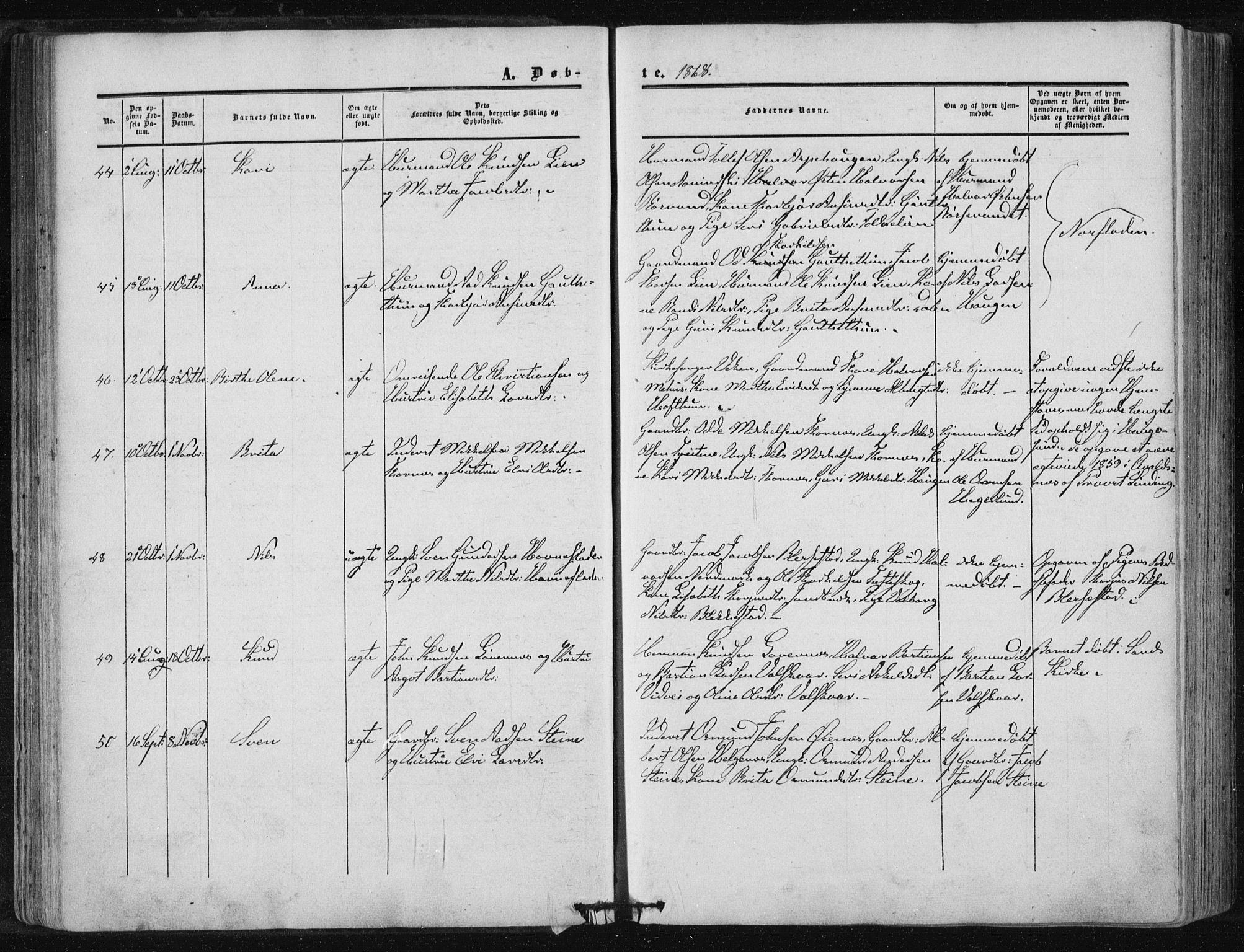 Suldal sokneprestkontor, AV/SAST-A-101845/01/IV/L0009: Parish register (official) no. A 9, 1854-1868