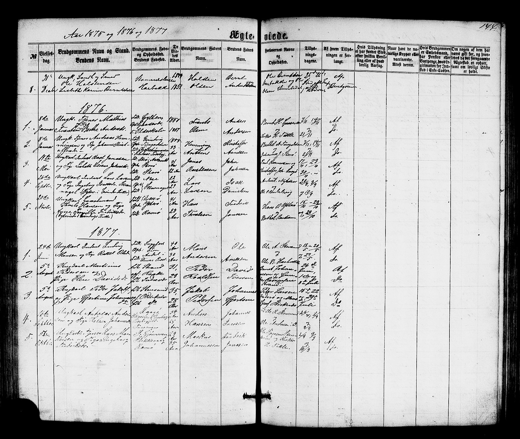 Solund sokneprestembete, SAB/A-81401: Parish register (copy) no. A 1, 1860-1893, p. 144
