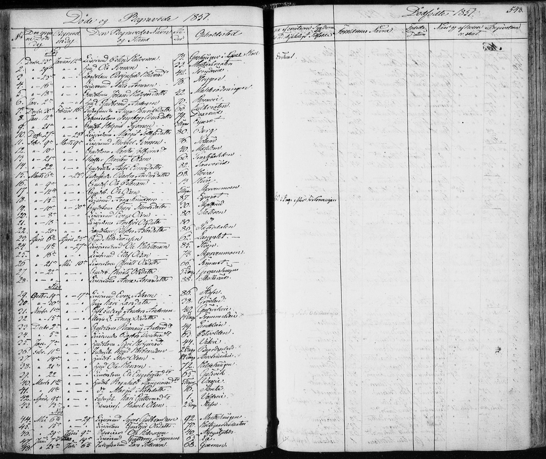 Nes kirkebøker, SAKO/A-236/F/Fa/L0009: Parish register (official) no. 9, 1834-1863, p. 548