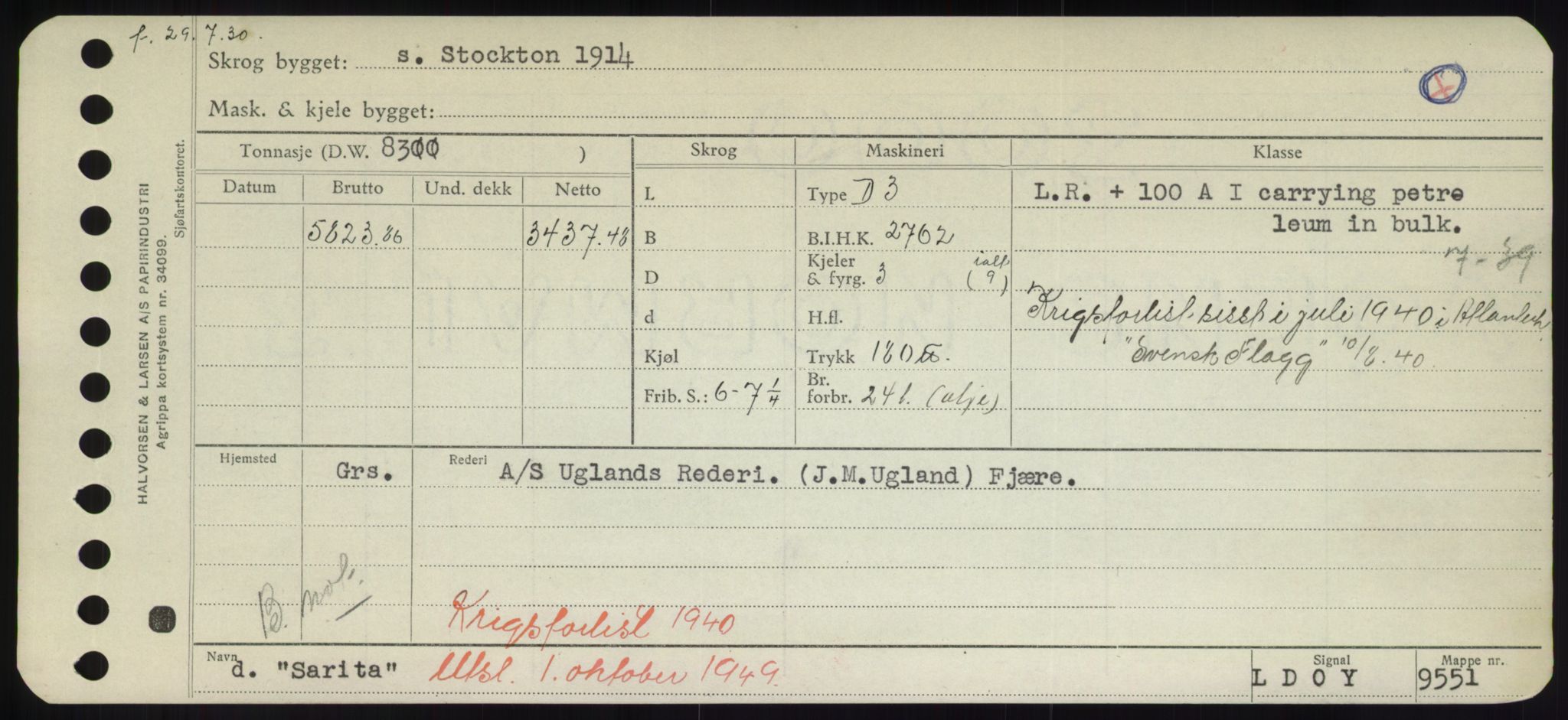 Sjøfartsdirektoratet med forløpere, Skipsmålingen, RA/S-1627/H/Hd/L0032: Fartøy, San-Seve, p. 199