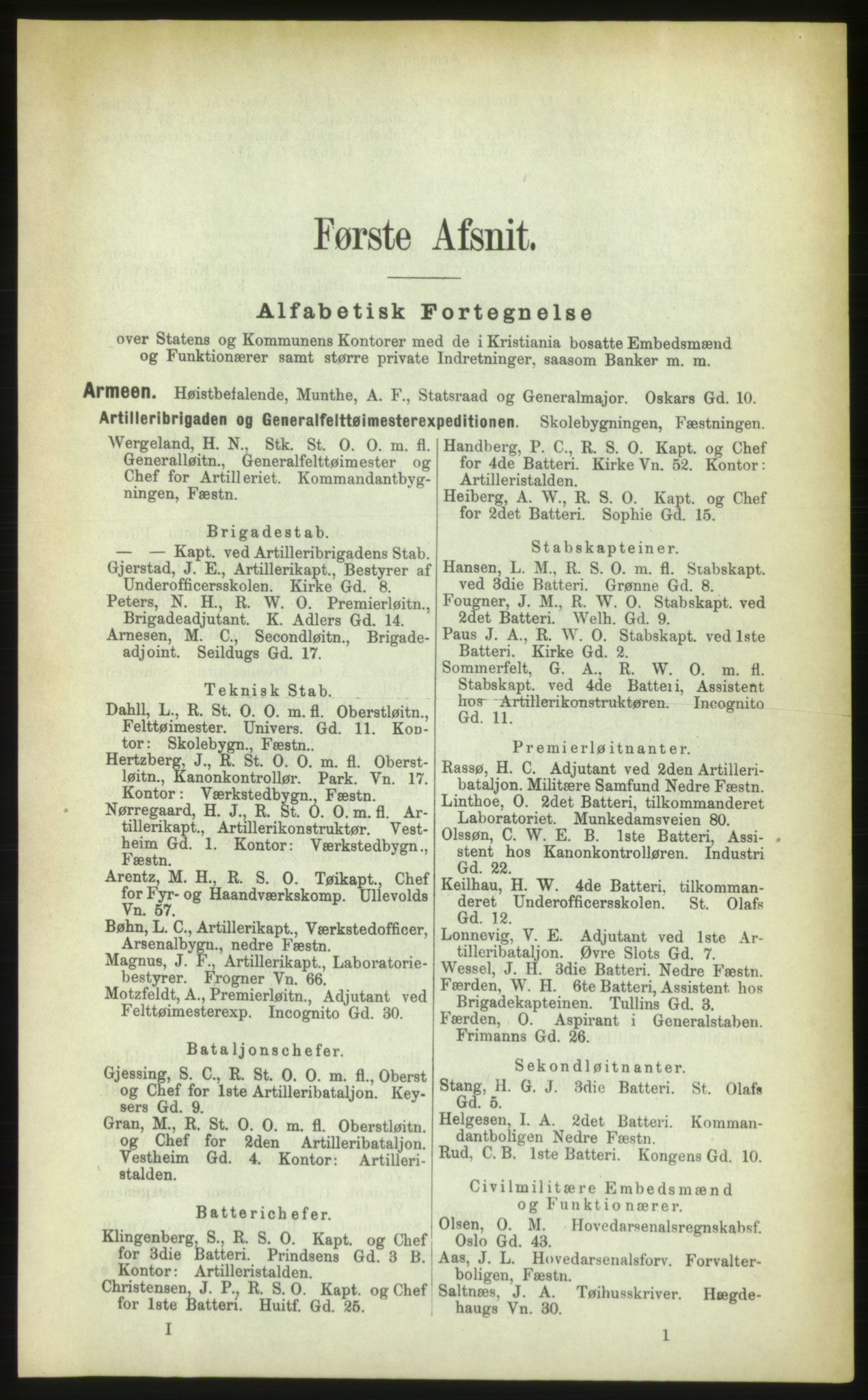 Kristiania/Oslo adressebok, PUBL/-, 1883, p. 1