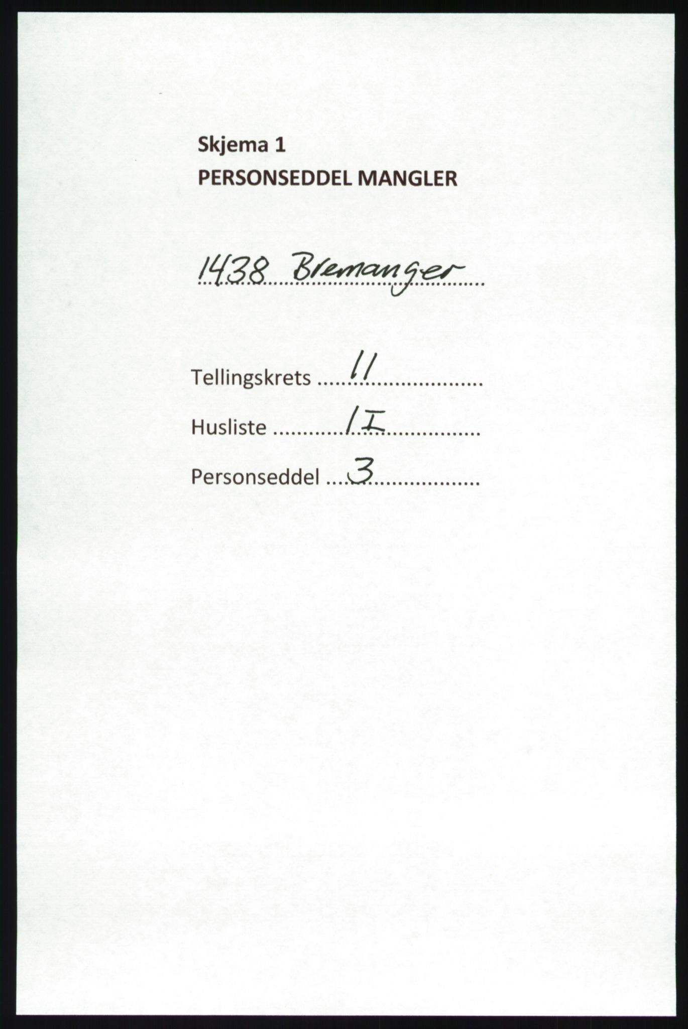 SAB, 1920 census for Bremanger, 1920, p. 5612