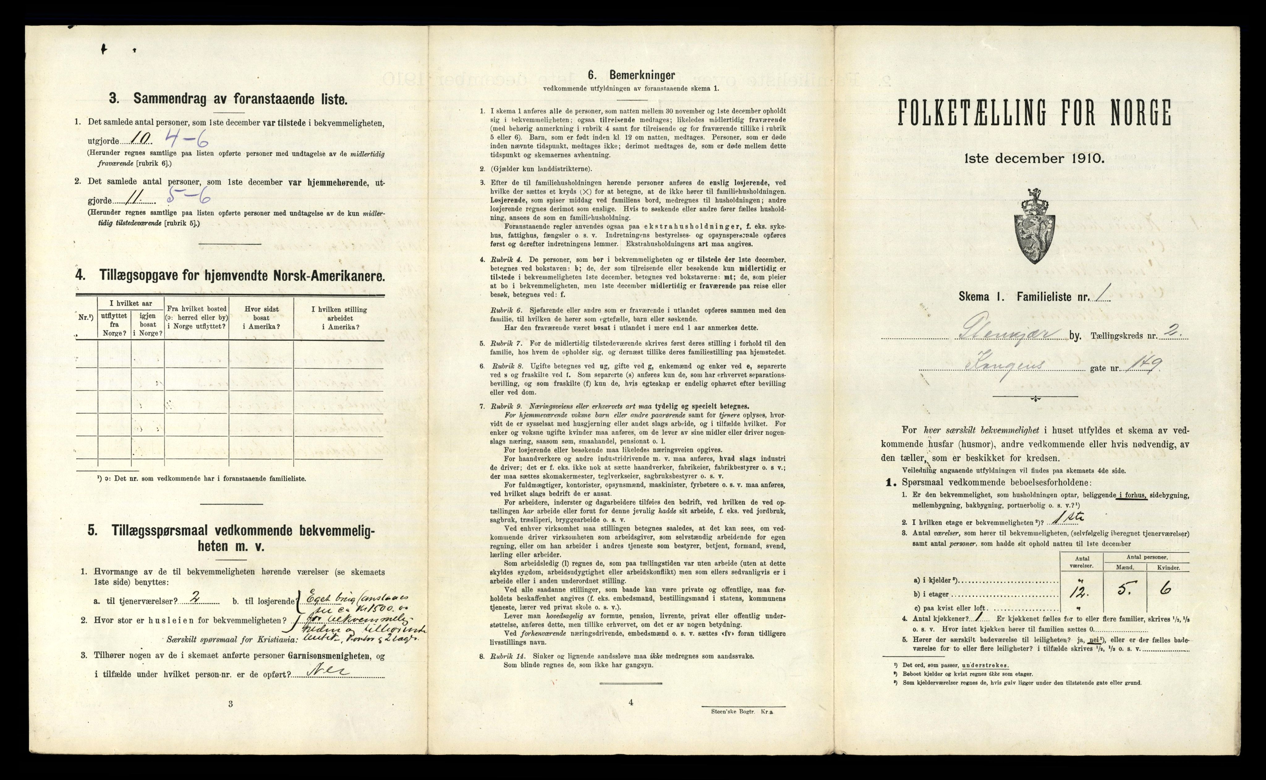 RA, 1910 census for Steinkjer, 1910, p. 40