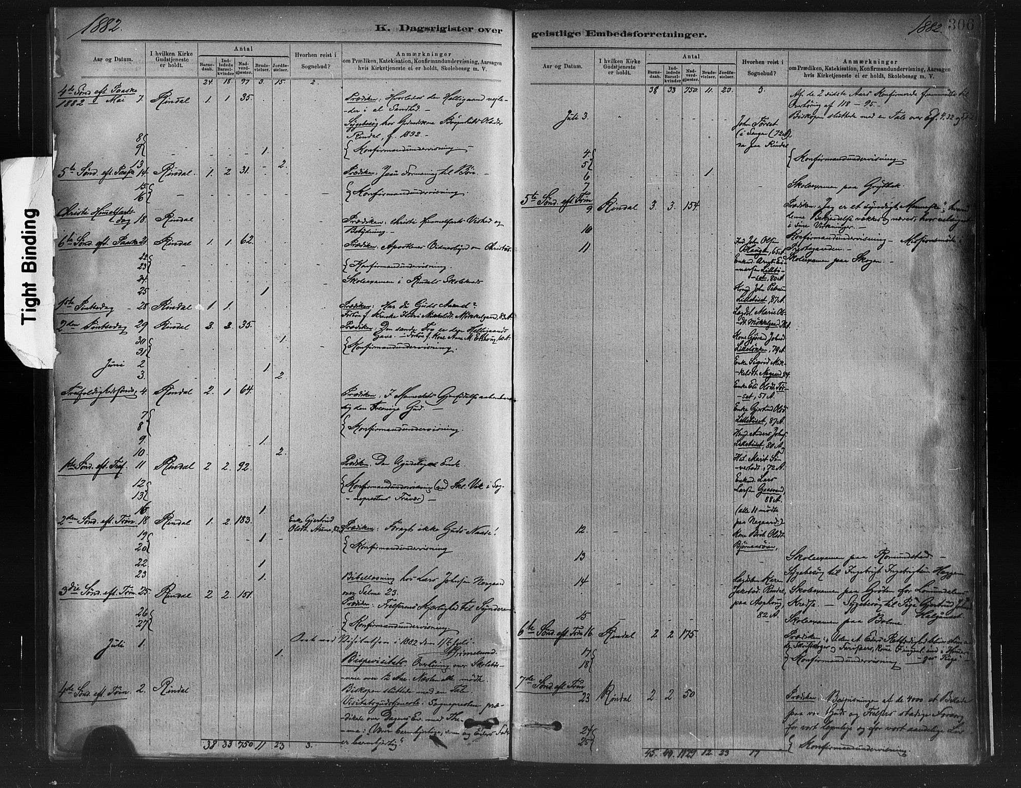 Ministerialprotokoller, klokkerbøker og fødselsregistre - Møre og Romsdal, AV/SAT-A-1454/598/L1069: Parish register (official) no. 598A03, 1882-1895, p. 306