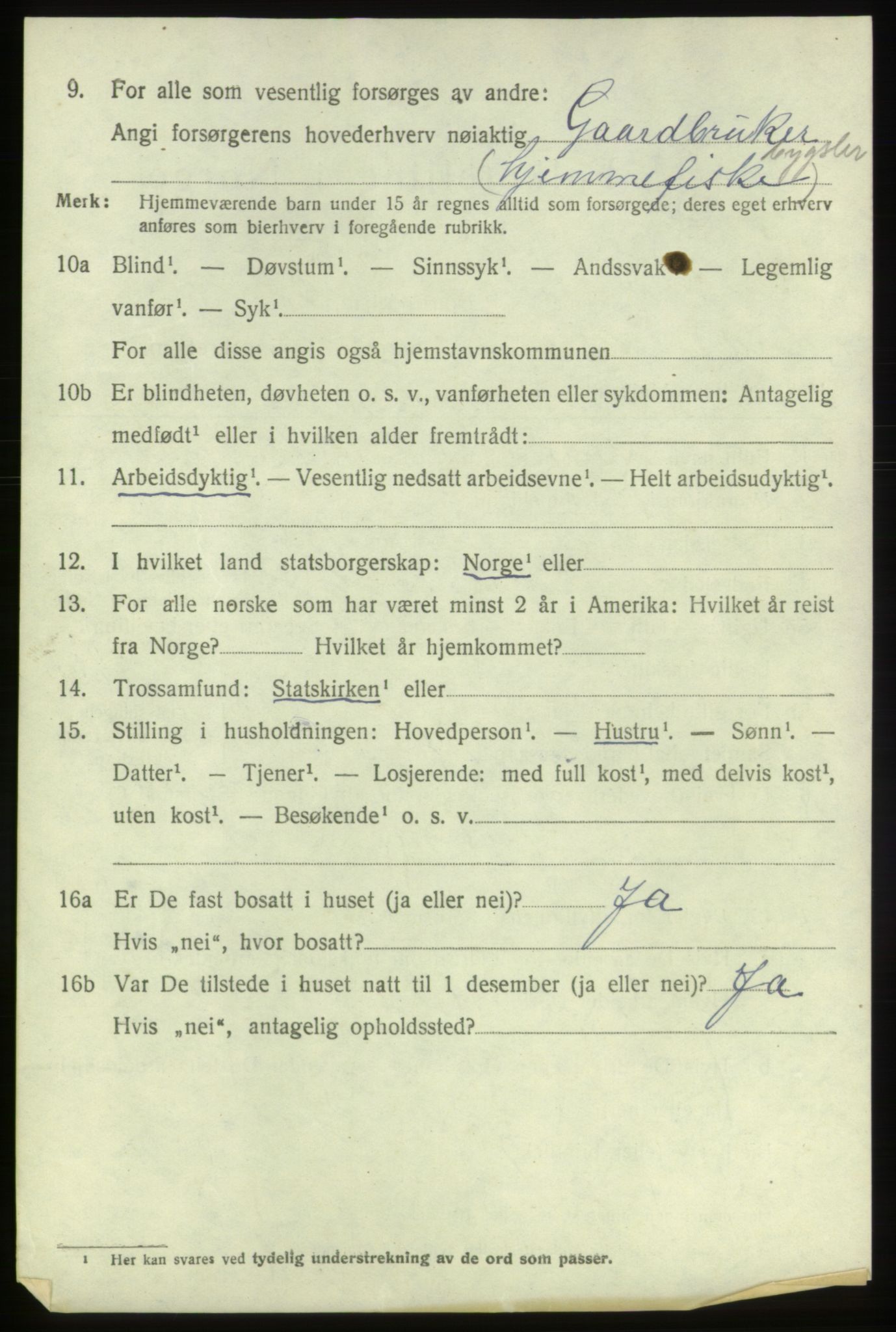 SAB, 1920 census for Bremnes, 1920, p. 1321