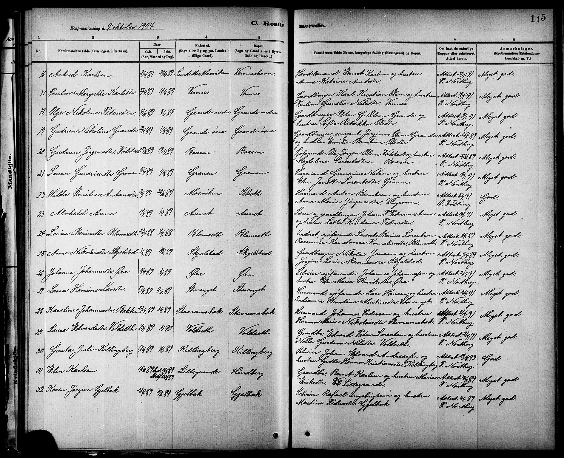 Ministerialprotokoller, klokkerbøker og fødselsregistre - Nord-Trøndelag, SAT/A-1458/744/L0423: Parish register (copy) no. 744C02, 1886-1905, p. 115