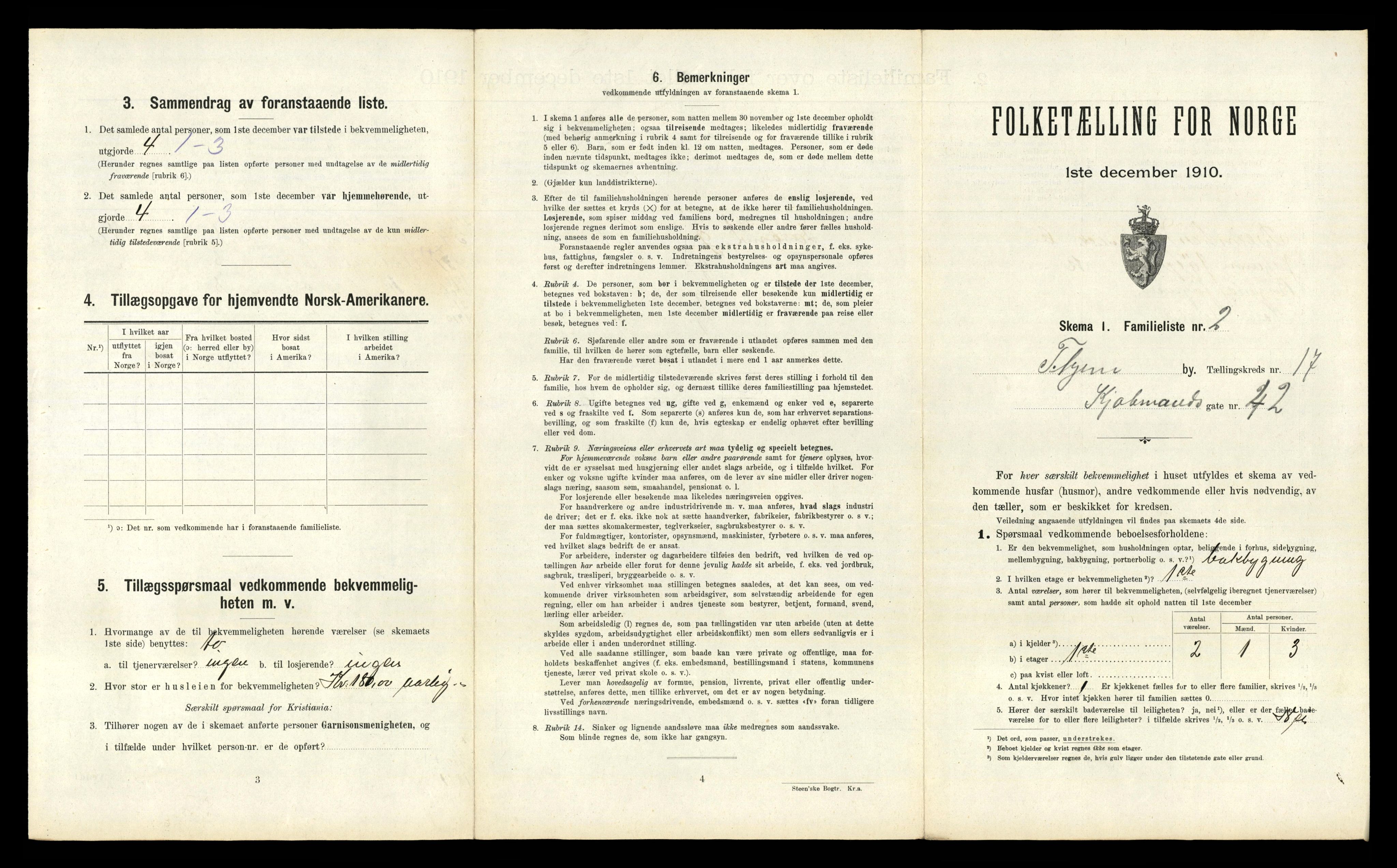 RA, 1910 census for Trondheim, 1910, p. 5767