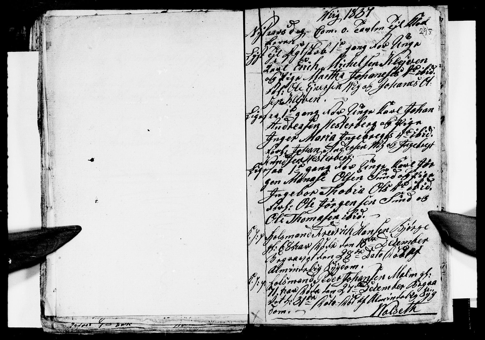 Ministerialprotokoller, klokkerbøker og fødselsregistre - Nordland, SAT/A-1459/812/L0185: Parish register (copy) no. 812C03, 1815-1837, p. 295
